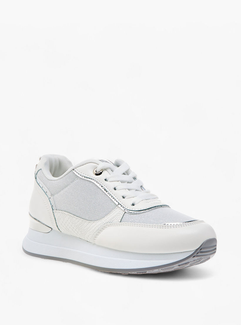 Flora Bella Panelled Sneakers with Lace-Up Closure-women-shoes-sneakers-image-2