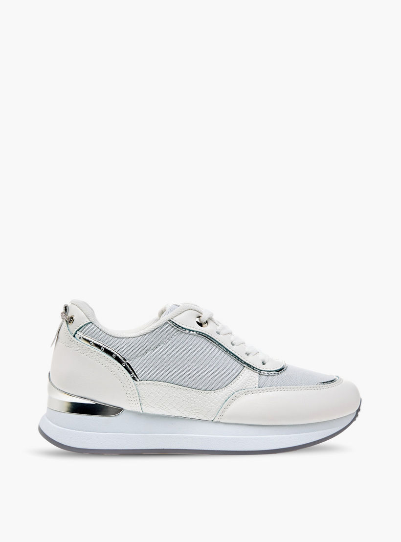 Flora Bella Panelled Sneakers with Lace-Up Closure-women-shoes-sneakers-image-3