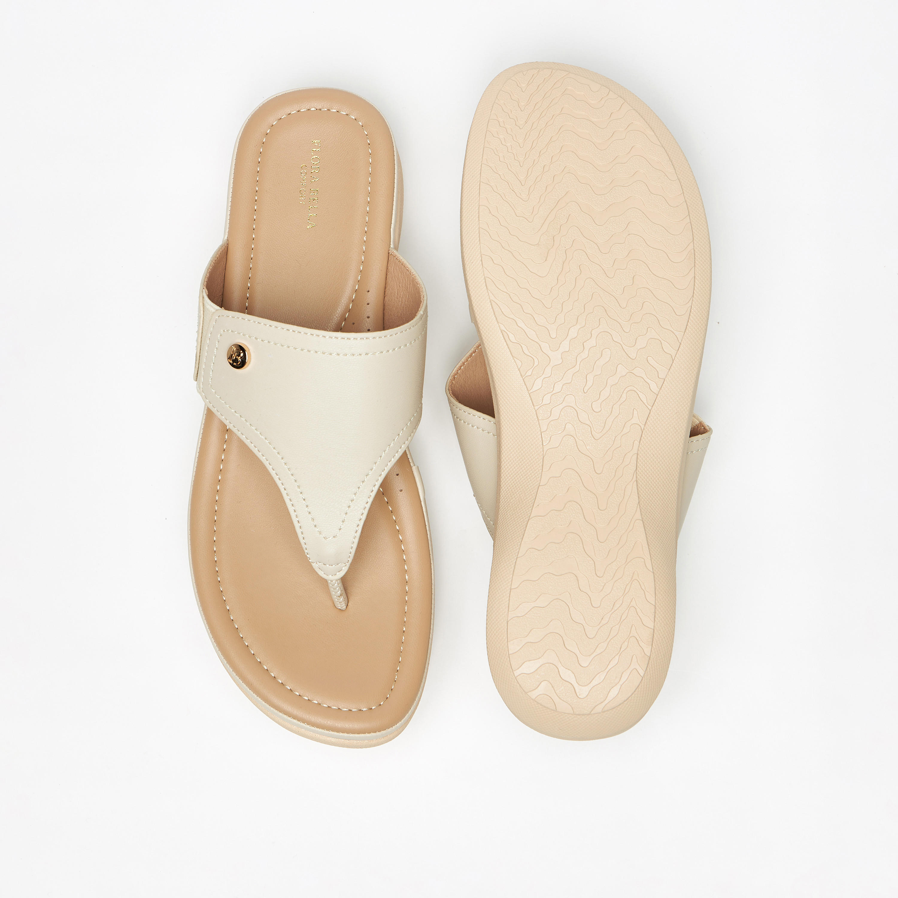 Flora Bella Solid Slip-On Sandals with Logo Accent-women-shoes-flats-sandals-image-5