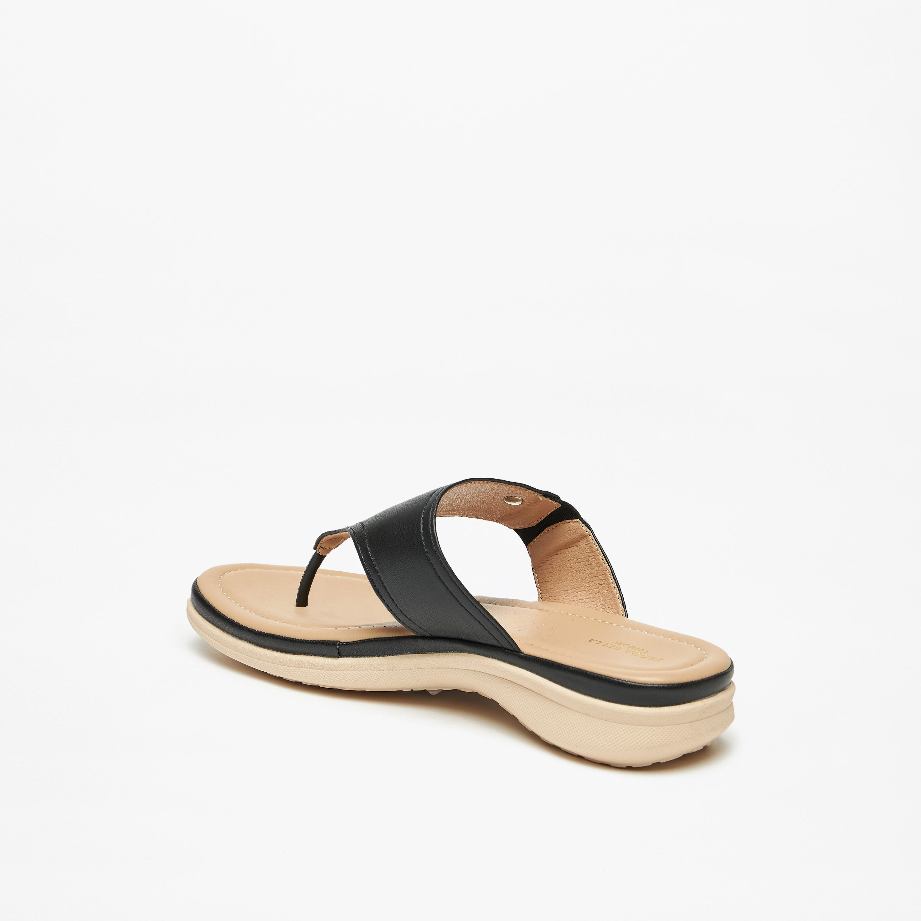 صندل سادة سهل الارتداء بزينة شعار من فلورا بيلا-women-shoes-flats-sandals-image-7
