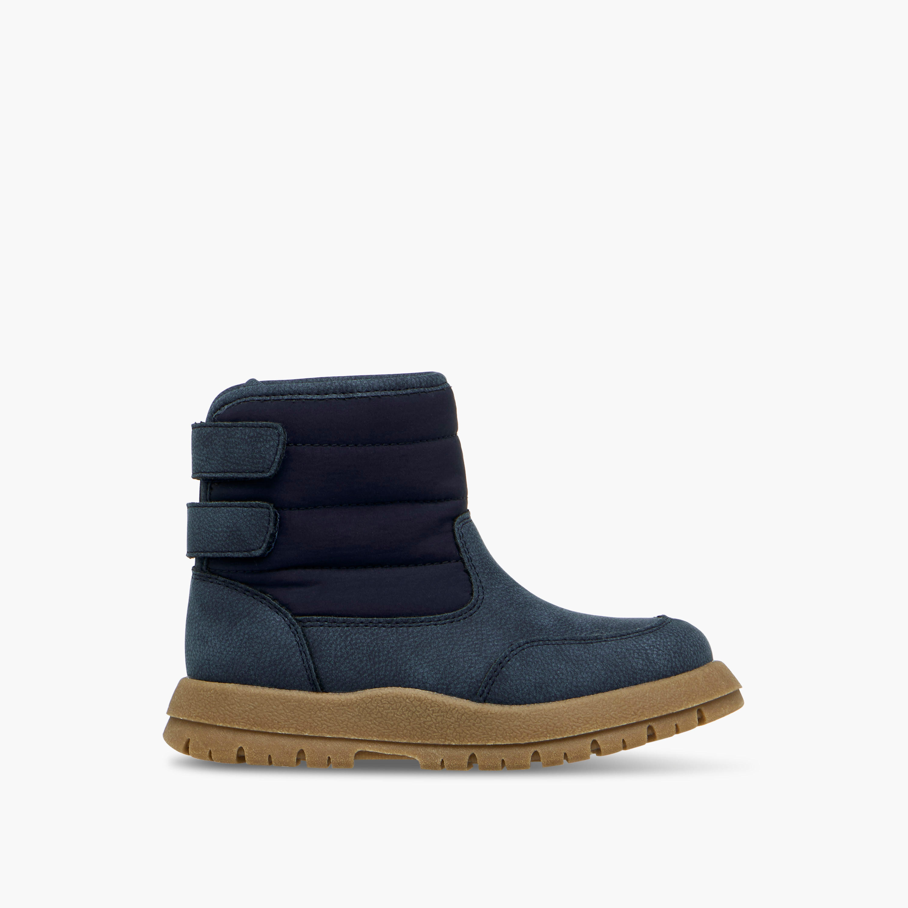 Juniors Panelled Ankle Boots with Hook and Loop Closure-boys-shoes-boots-image-3