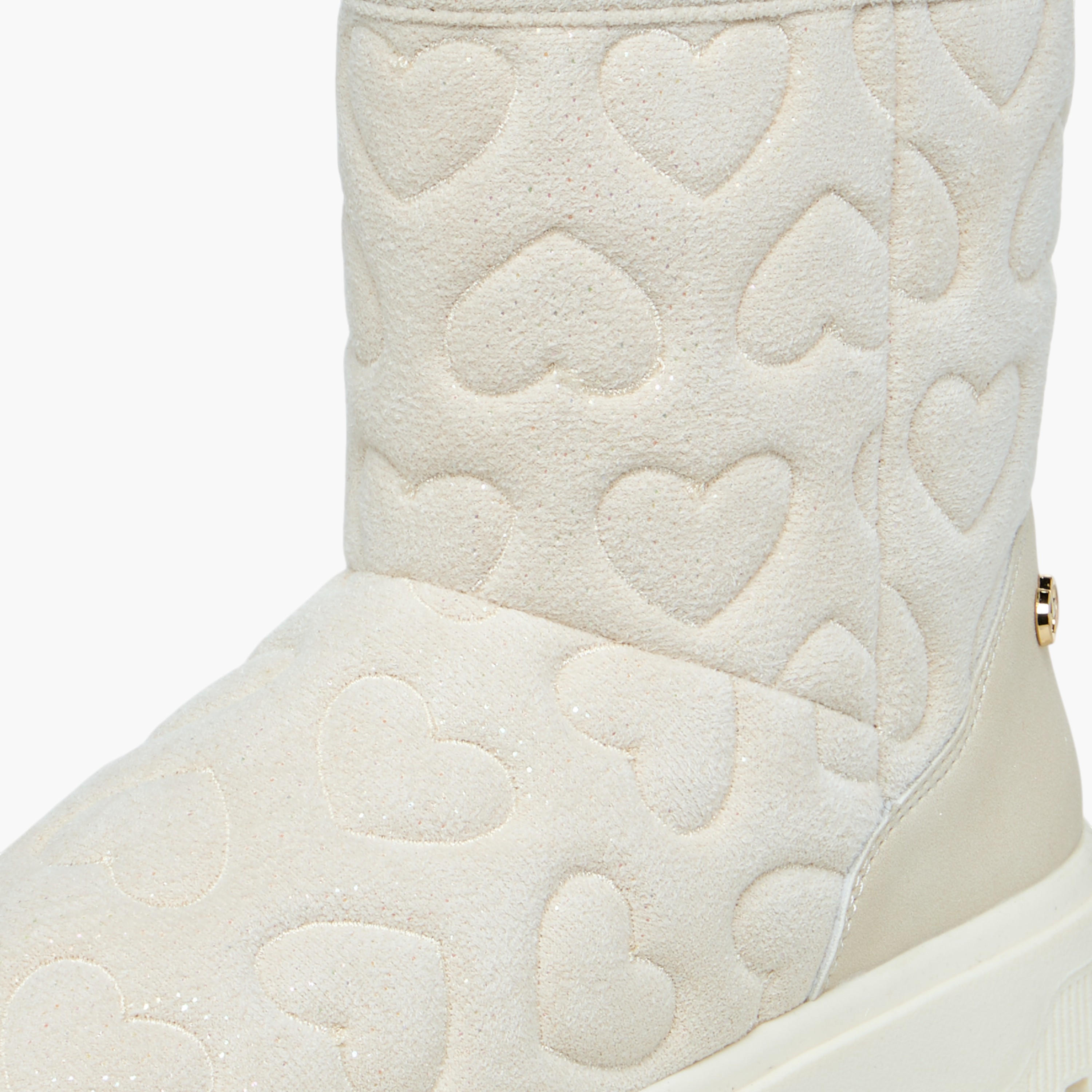 Celeste Girls' Heart Embossed Slip-On Ankle Boots-girls-shoes-boots-image-4