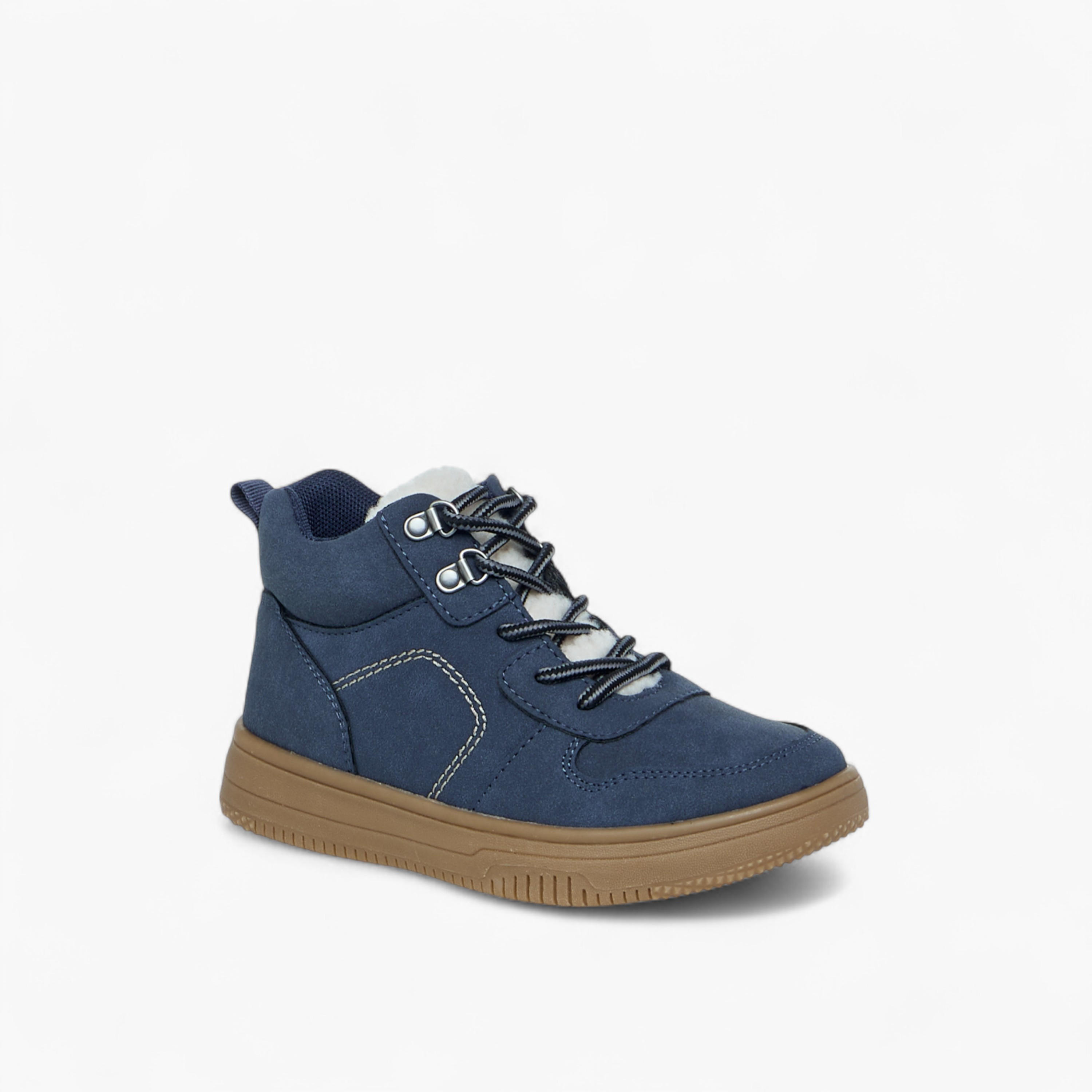 Mister Duchini Stitch Detail Ankle Boots with Lace-Up Closure-boys-shoes-boots-image-2