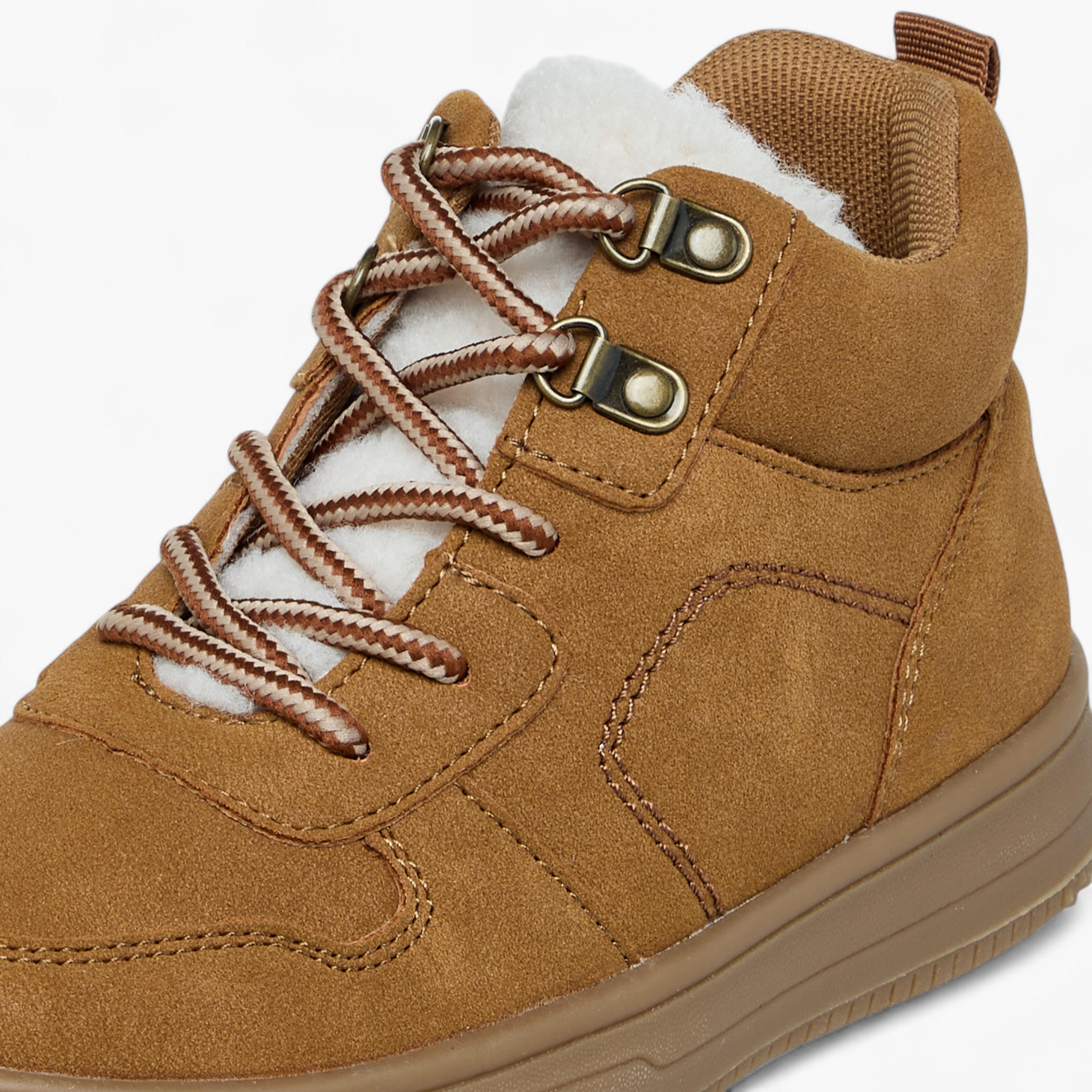 Mister Duchini Stitch Detail Ankle Boots with Lace-Up Closure-boys-shoes-boots-image-4