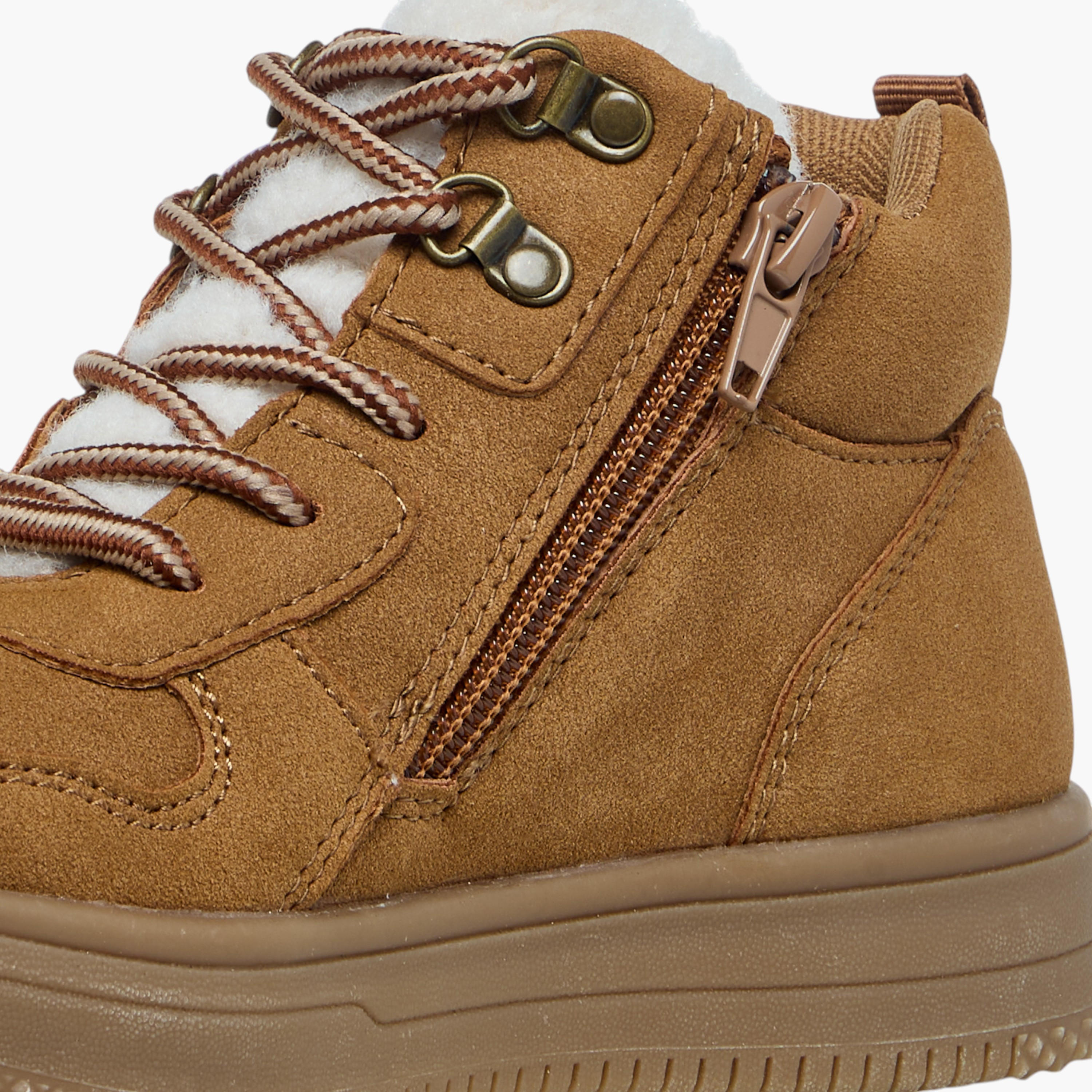 Mister Duchini Stitch Detail Ankle Boots with Lace-Up Closure-boys-shoes-boots-image-5