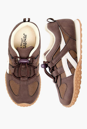 Juniors Boys Panelled Toggle Lace Ankle Sneakers-boys-shoes-sneakers-image-1