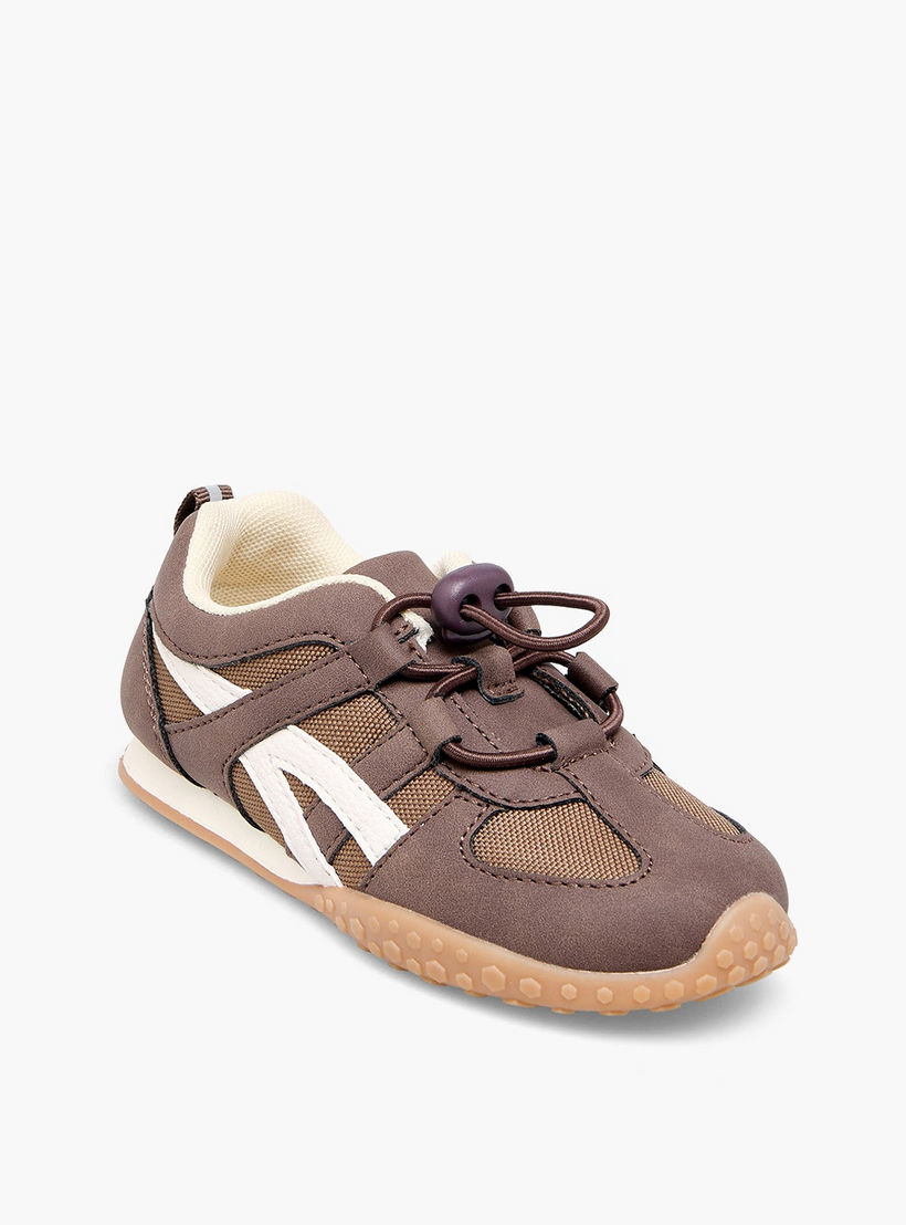 Juniors Boys Panelled Toggle Lace Ankle Sneakers-boys-shoes-sneakers-image-2
