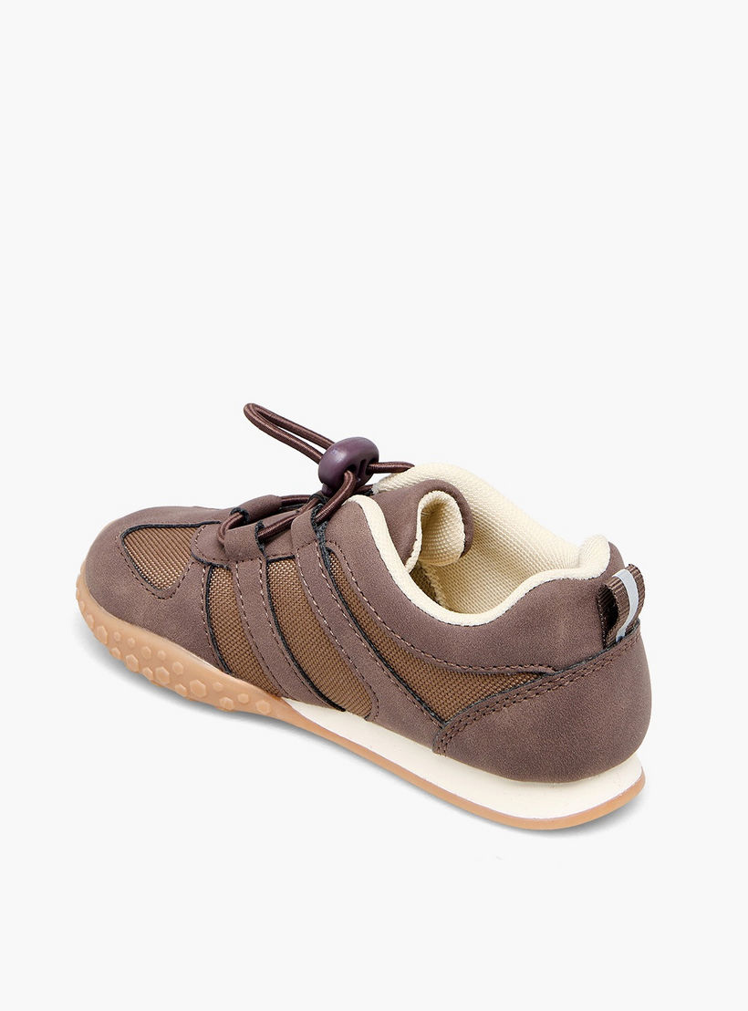 Juniors Boys Panelled Toggle Lace Ankle Sneakers-boys-shoes-sneakers-image-4