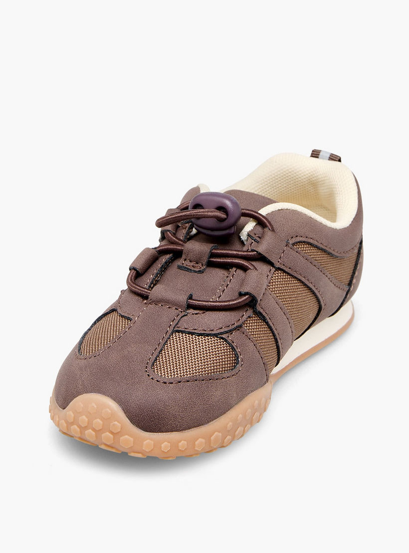 Juniors Boys Panelled Toggle Lace Ankle Sneakers-boys-shoes-sneakers-image-6