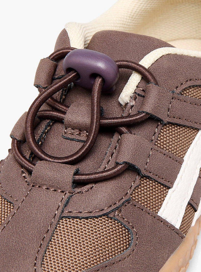 Juniors Boys Panelled Toggle Lace Ankle Sneakers-boys-shoes-sneakers-image-7