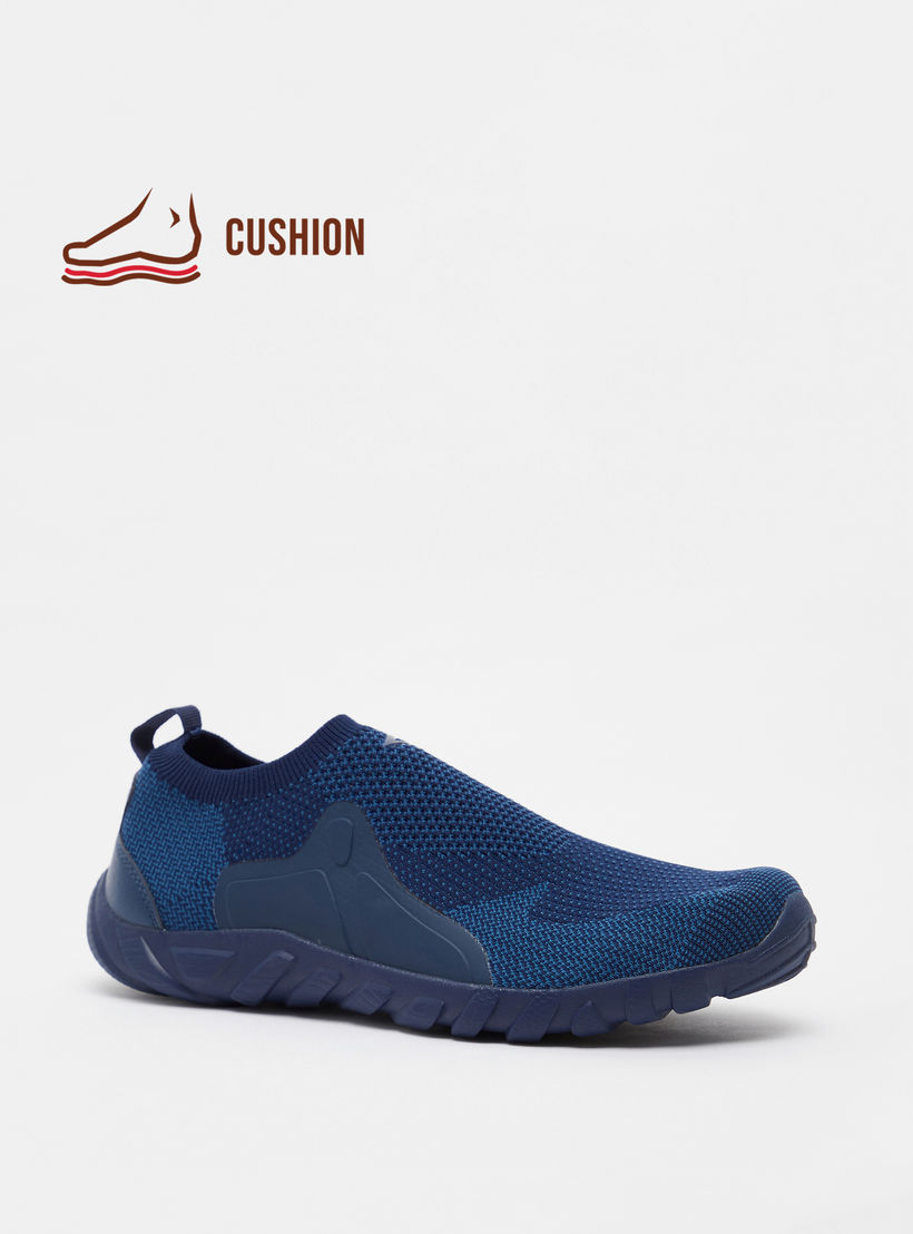Dash Textured Slip-On Walking Shoes with Cushioning-sports-men-shoes-image-1