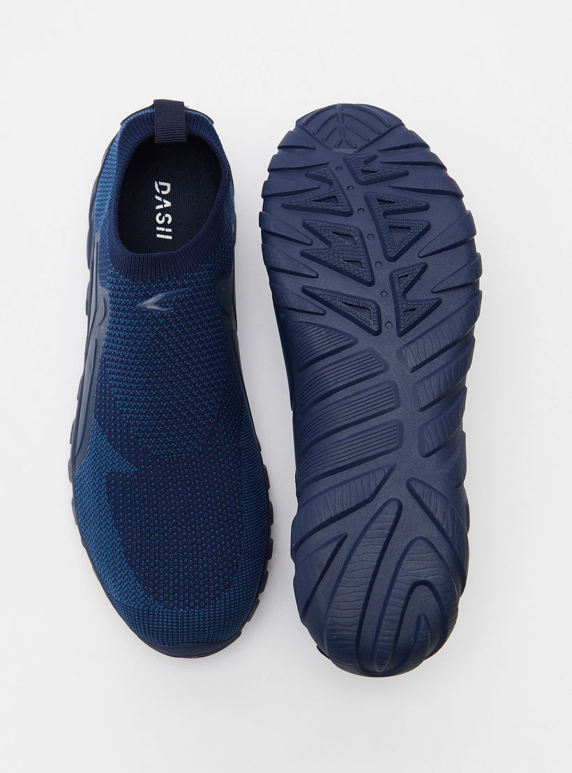 Dash Textured Slip-On Walking Shoes with Cushioning-sports-men-shoes-image-5