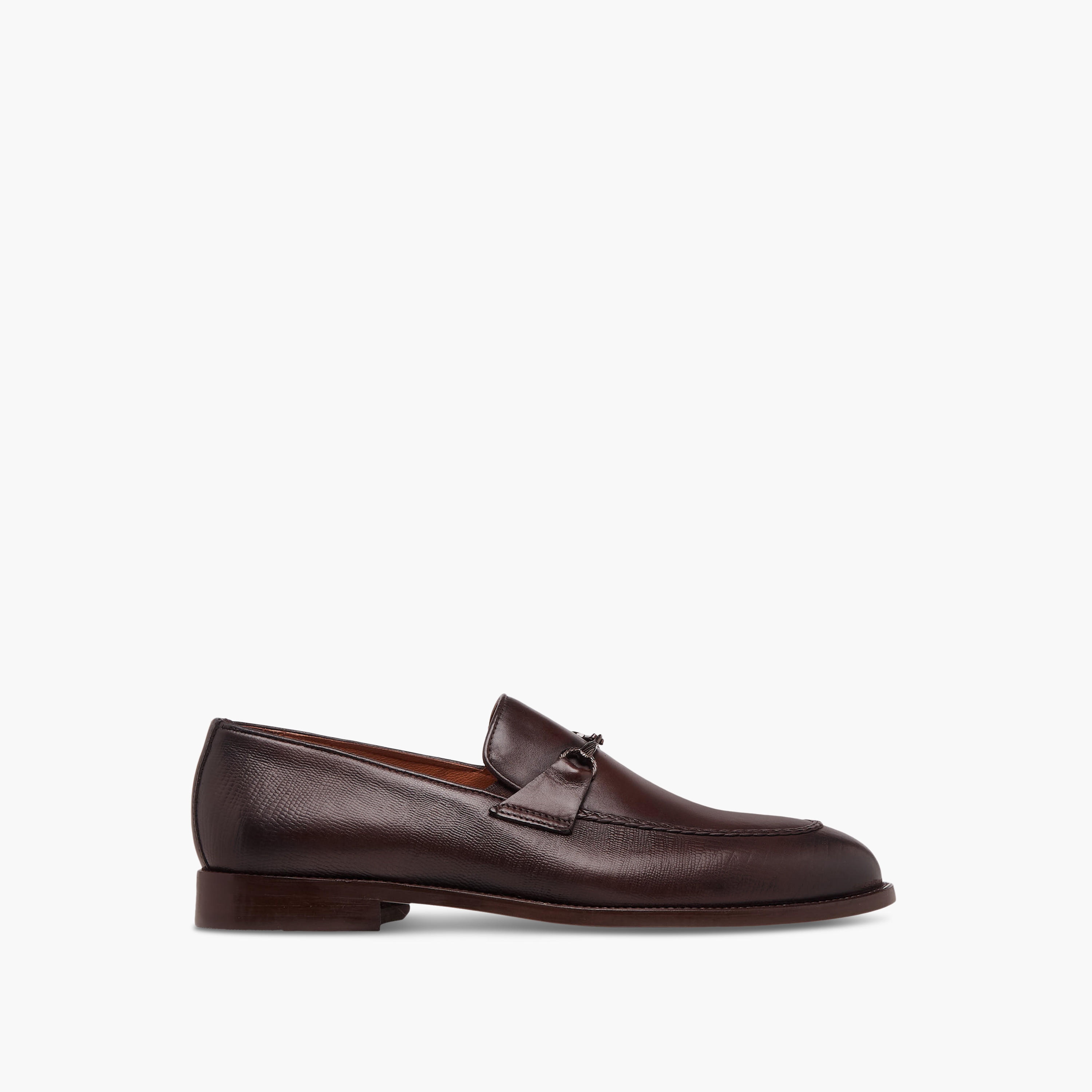 Duchini Men Buckle Accent Slip-On Leather Loafers-men-shoes-loafersandmoccasins-image-3