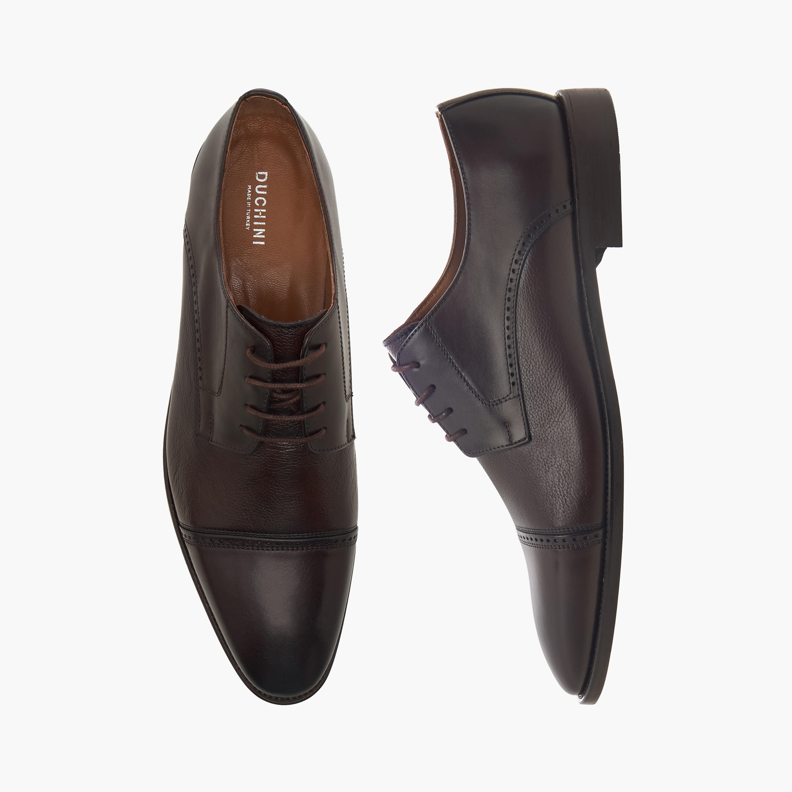 Duchini Men Genuine Leather Lace-Up Derby Shoes-men-shoes-formalshoes-image-1