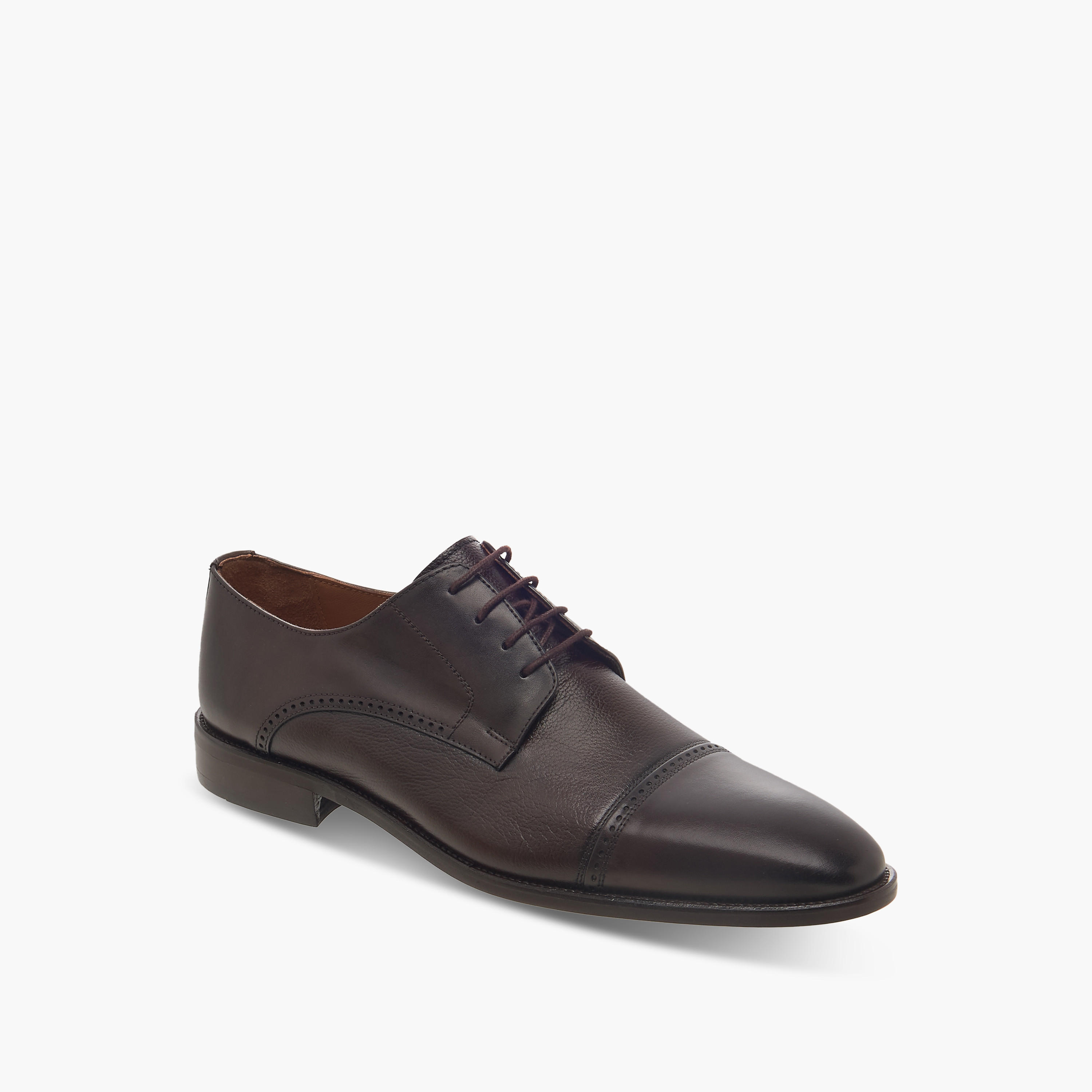Duchini Men Genuine Leather Lace-Up Derby Shoes-men-shoes-formalshoes-image-2