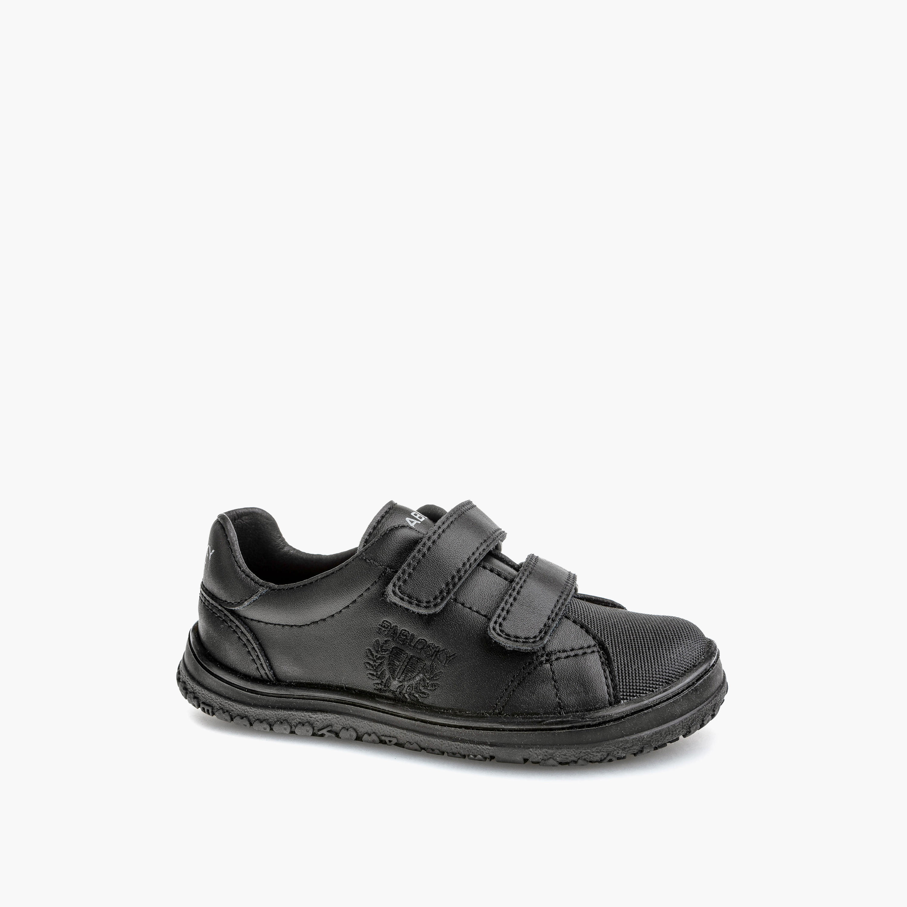 حذاء مدرسي بشريط إغلاق لاصق وطبعات شعار للأولاد من بابلوسكي - 200010-J-girls-shoes-schoolshoes-image-1