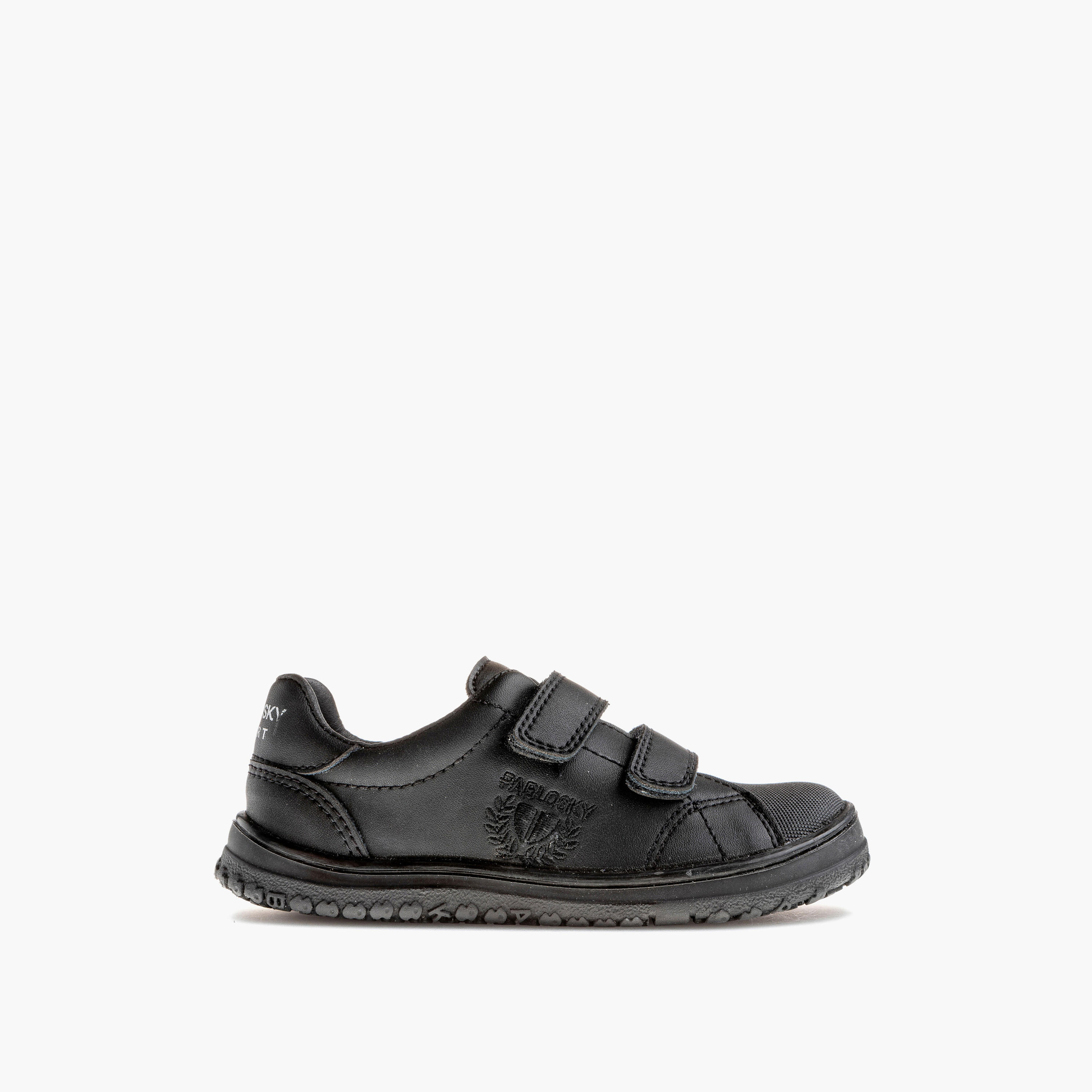 حذاء مدرسي بشريط إغلاق لاصق وطبعات شعار للأولاد من بابلوسكي - 200010-J-girls-shoes-schoolshoes-image-2