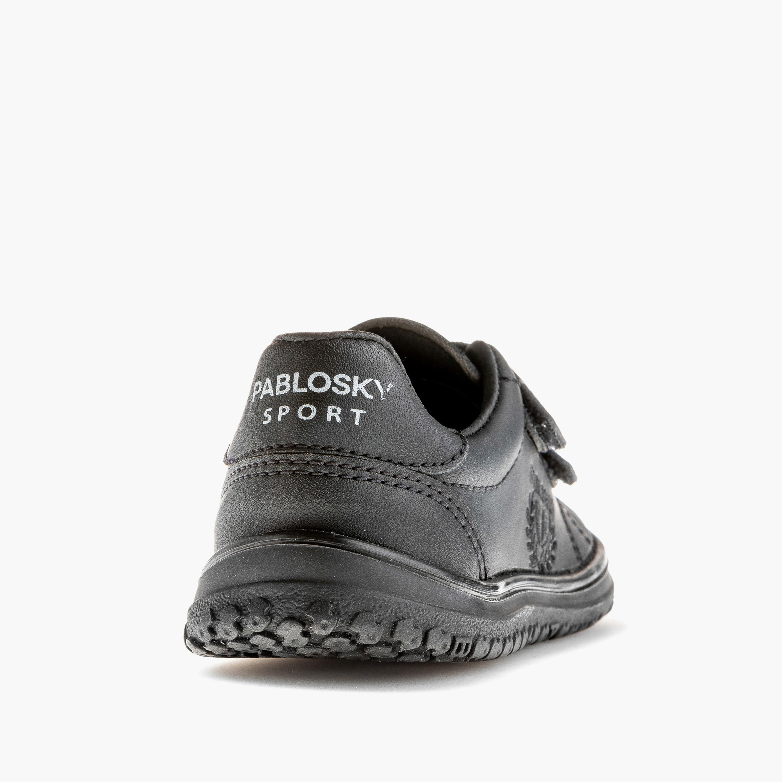 حذاء مدرسي بشريط إغلاق لاصق وطبعات شعار للأولاد من بابلوسكي - 200010-J-girls-shoes-schoolshoes-image-3