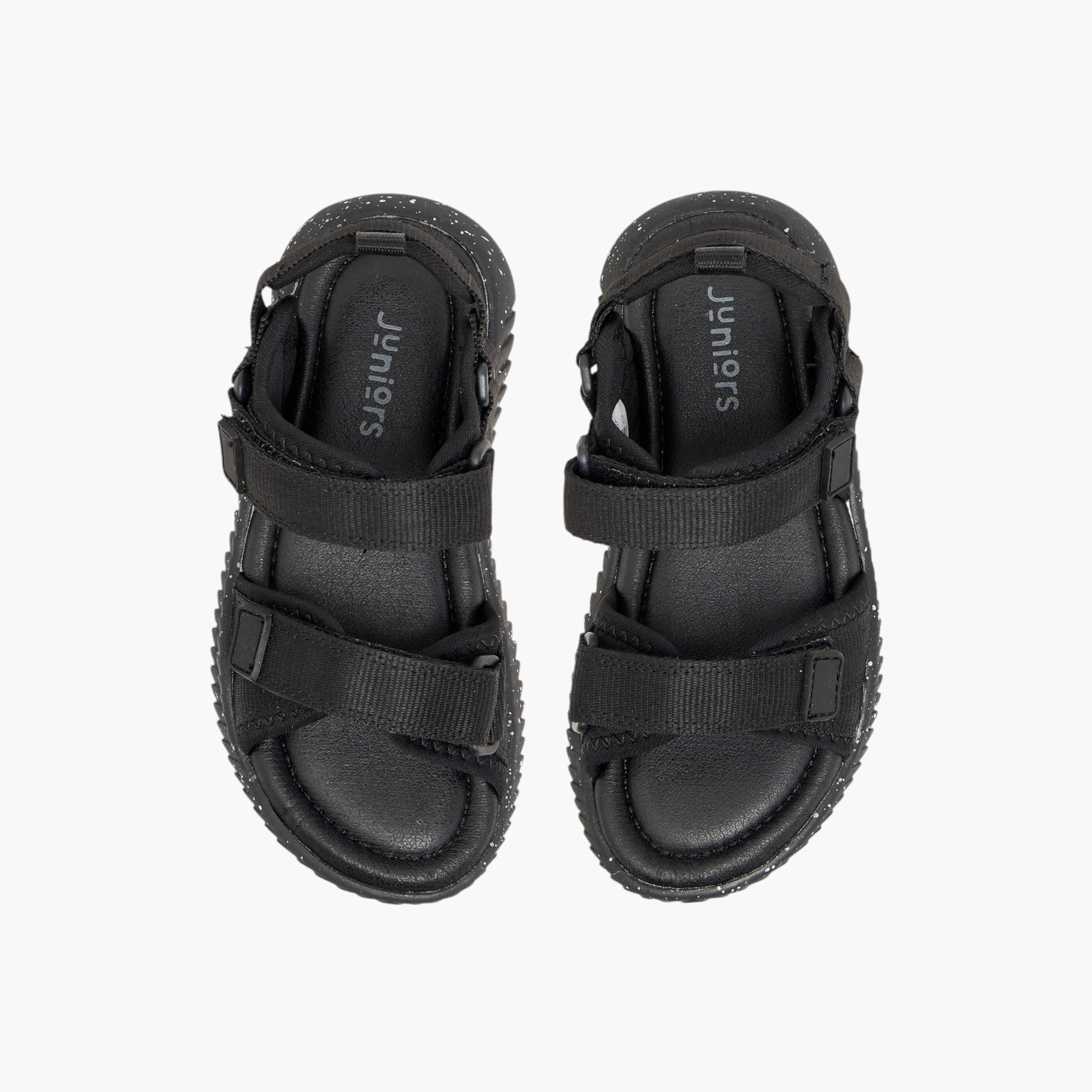 صندل بأحزمة سادة وشريط إغلاق لاصق من جونيورز-boys-shoes-sandals-image-4