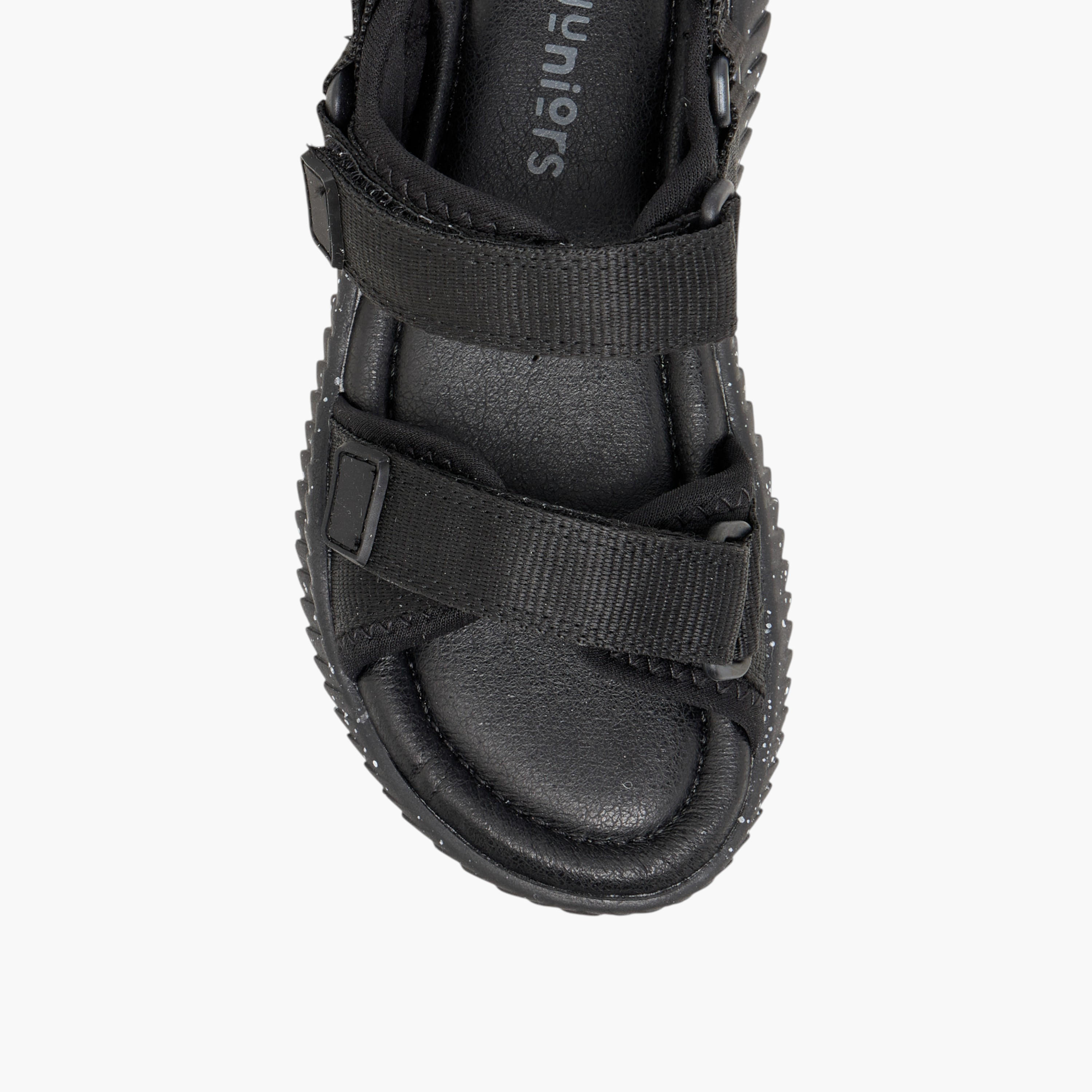 صندل بأحزمة سادة وشريط إغلاق لاصق من جونيورز-boys-shoes-sandals-image-2