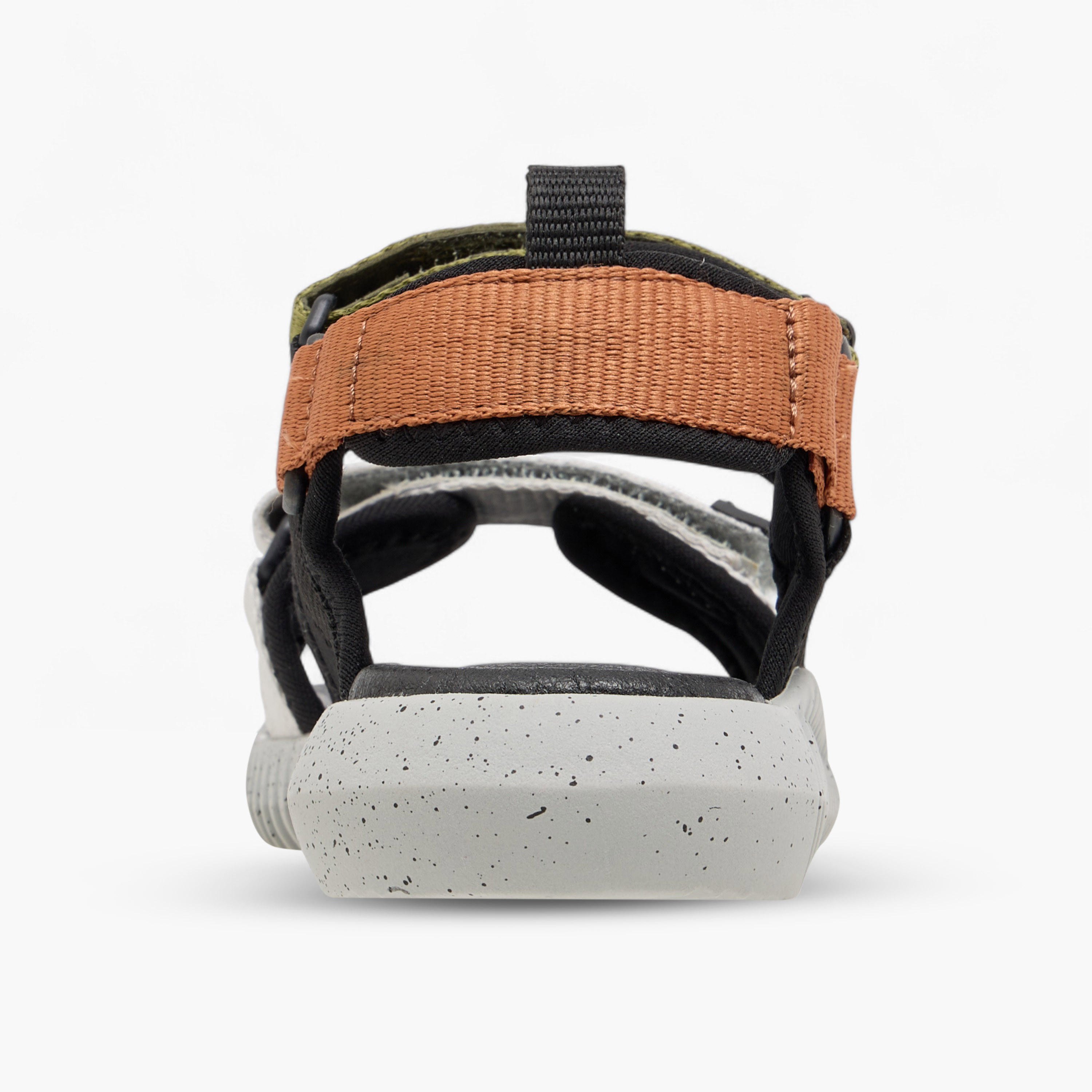 Juniors Solid Strap Sandals with Hook and Loop Closure-boys-shoes-sandals-image-4