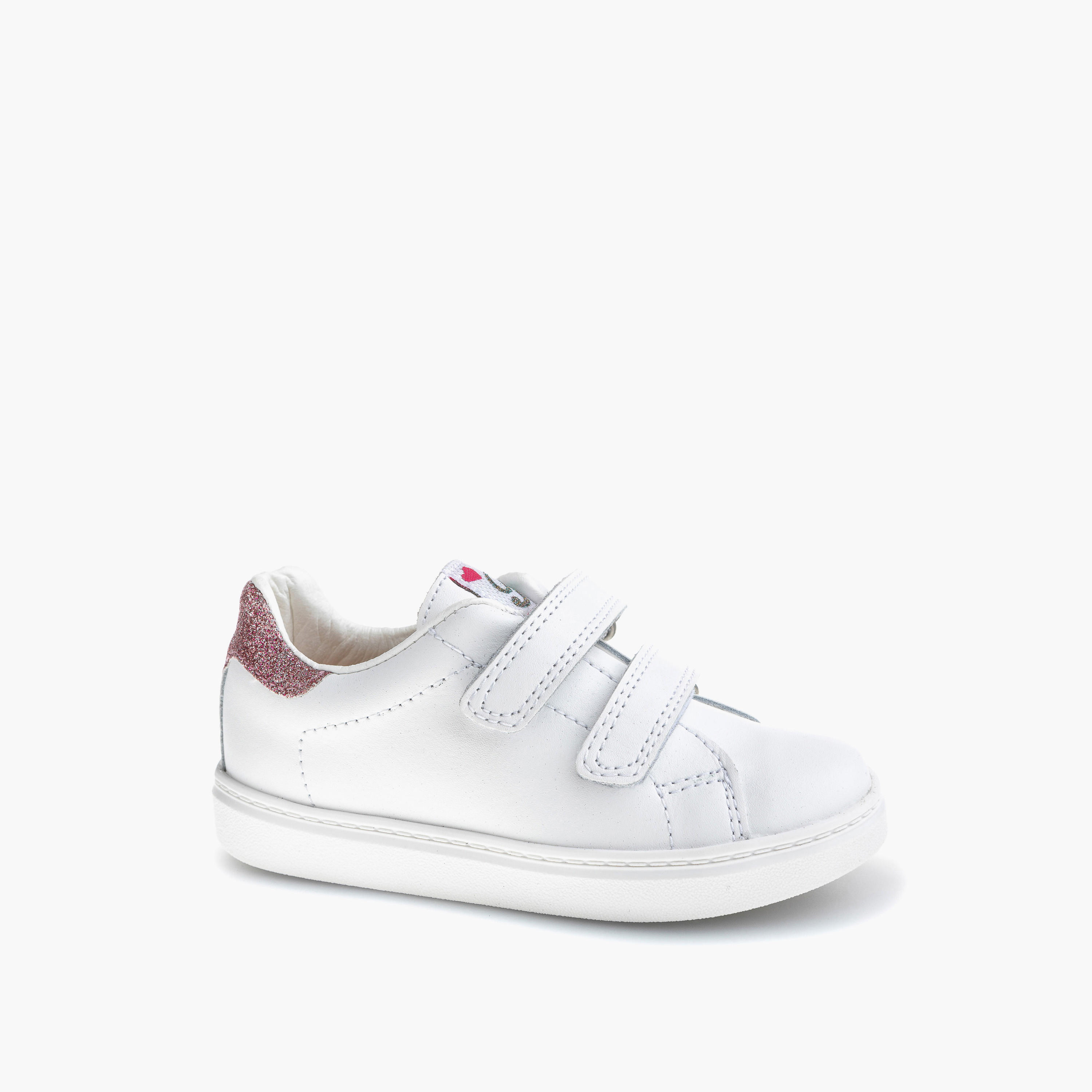 Pablosky Girls' Panelled Sneakers with Hook and Loop Closure-baby-girls-shoes-closedshoes-image-1
