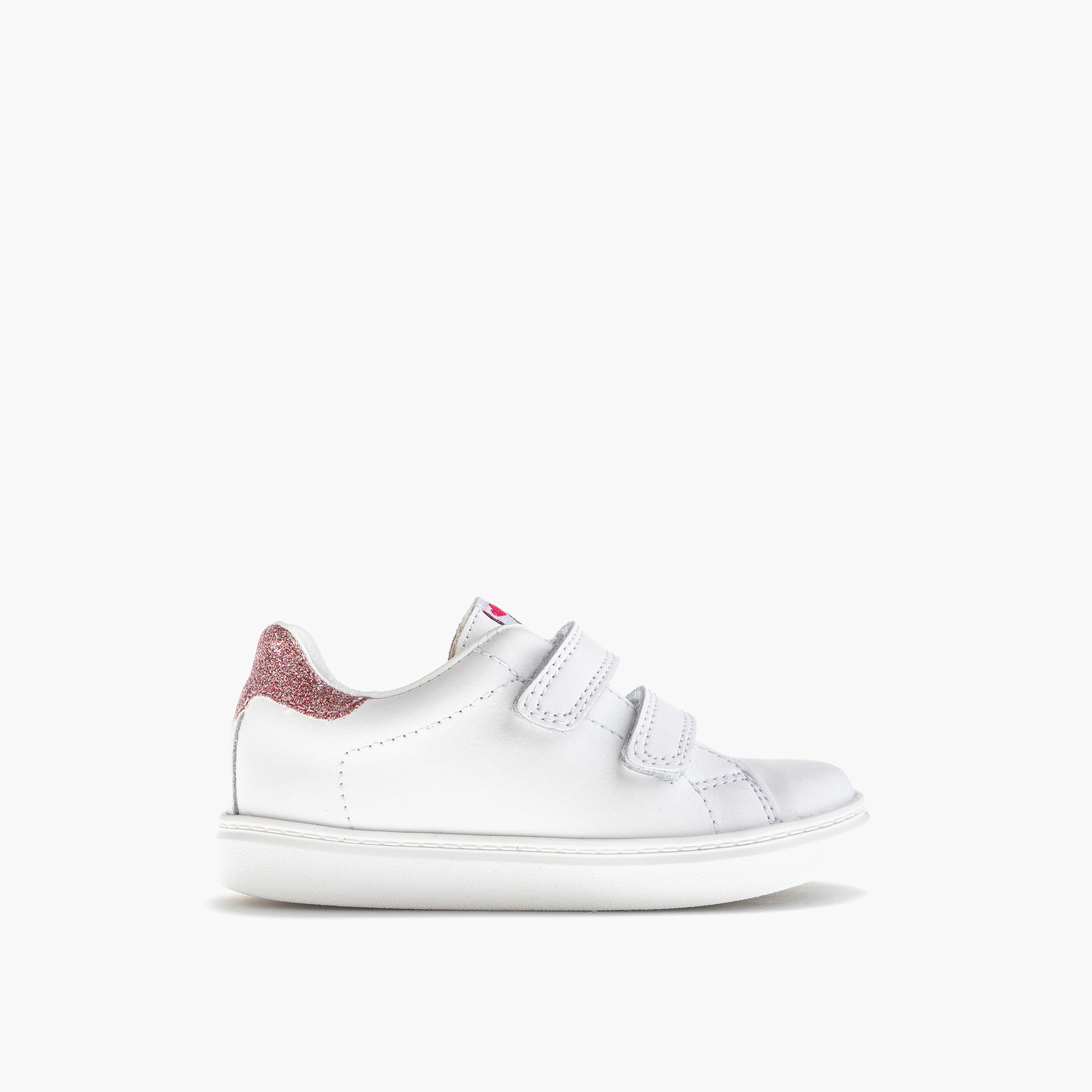 Pablosky Girls' Panelled Sneakers with Hook and Loop Closure-baby-girls-shoes-closedshoes-image-2