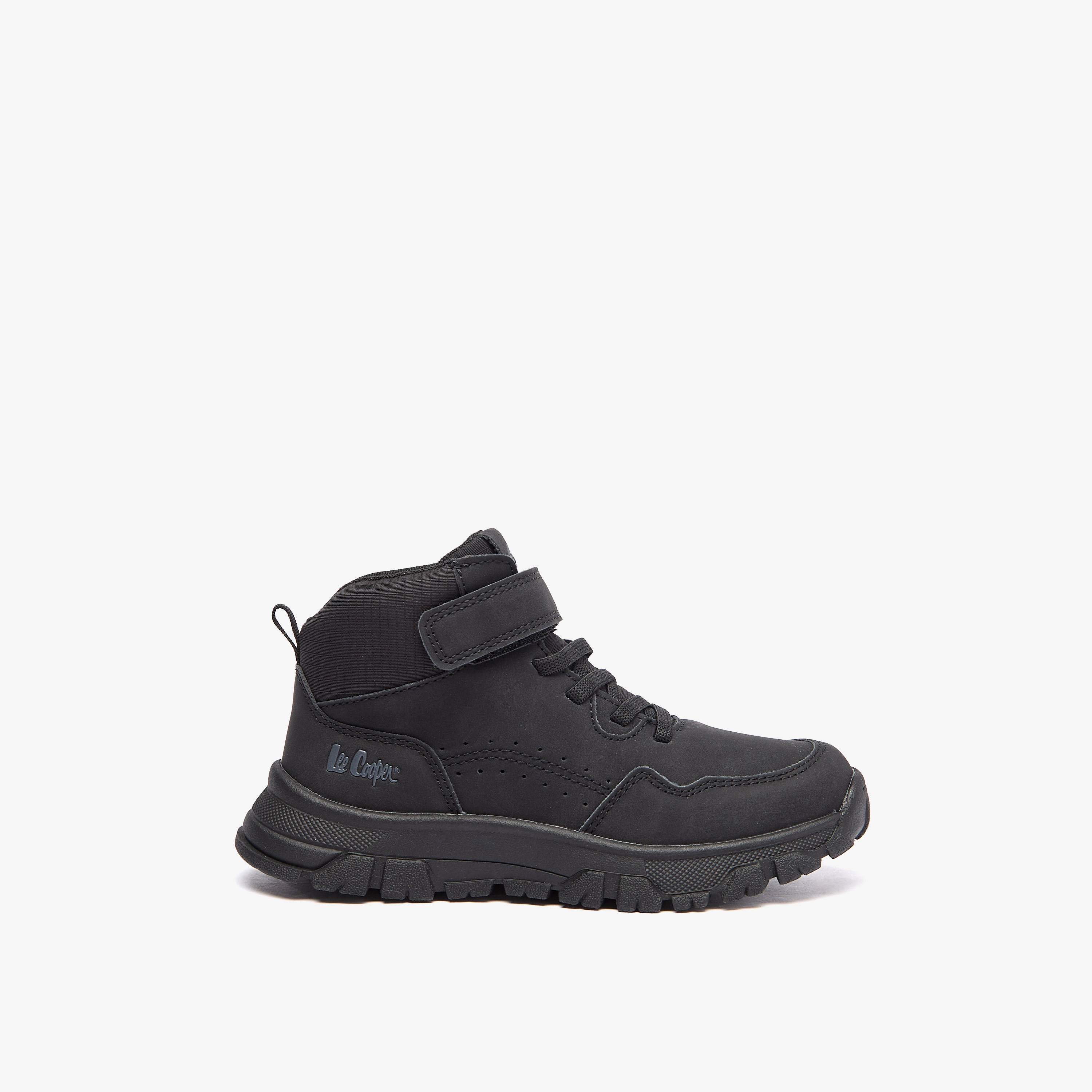 Lee Cooper Boy's Panelled Boots with Hook and Loop Closure-boys-shoes-boots-image-3