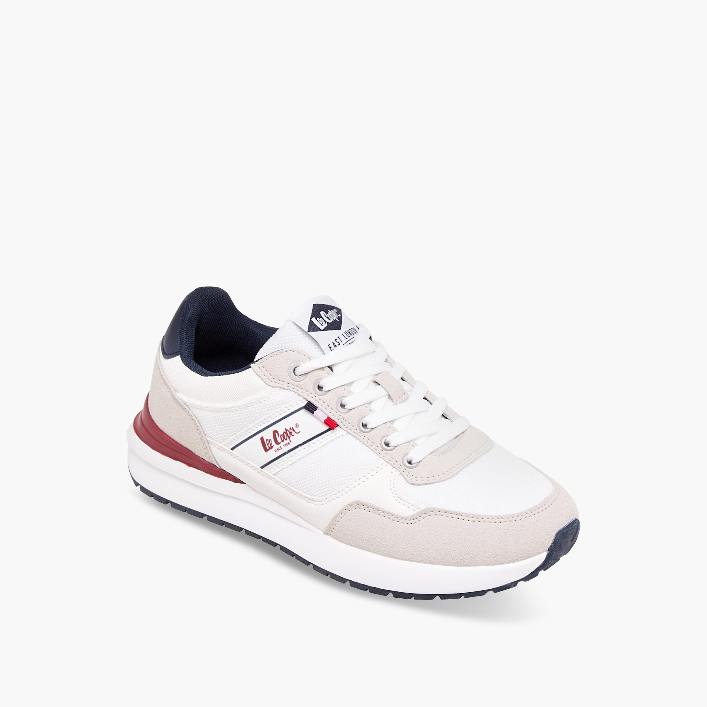 Lee Cooper Women's Logo Print Sneakers with Lace-Up Closure-women-shoes-sneakers-image-2