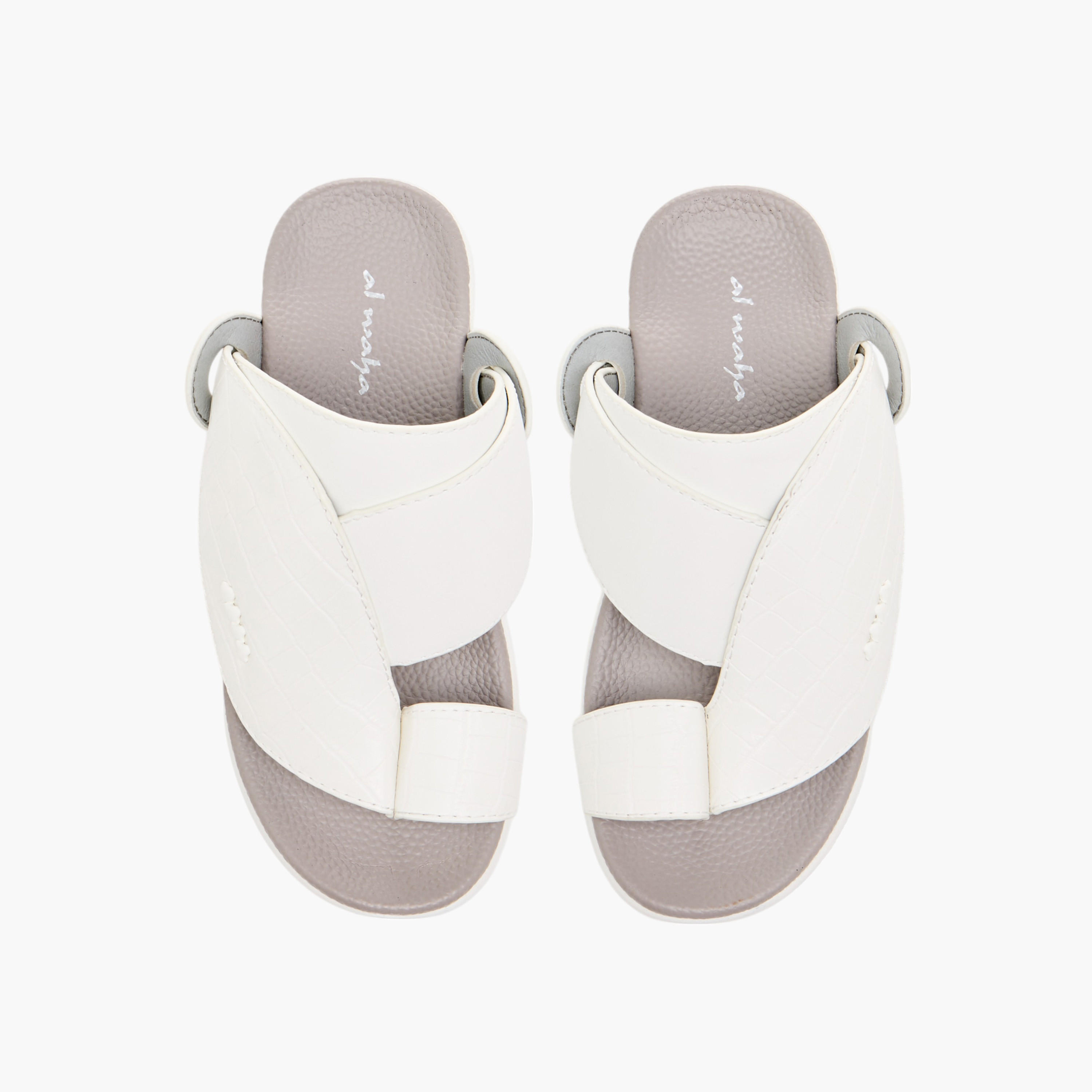 Al Waha Textured Slip-On Arabic Sandals with Toe Loop Detail-boys-shoes-sandals-image-1