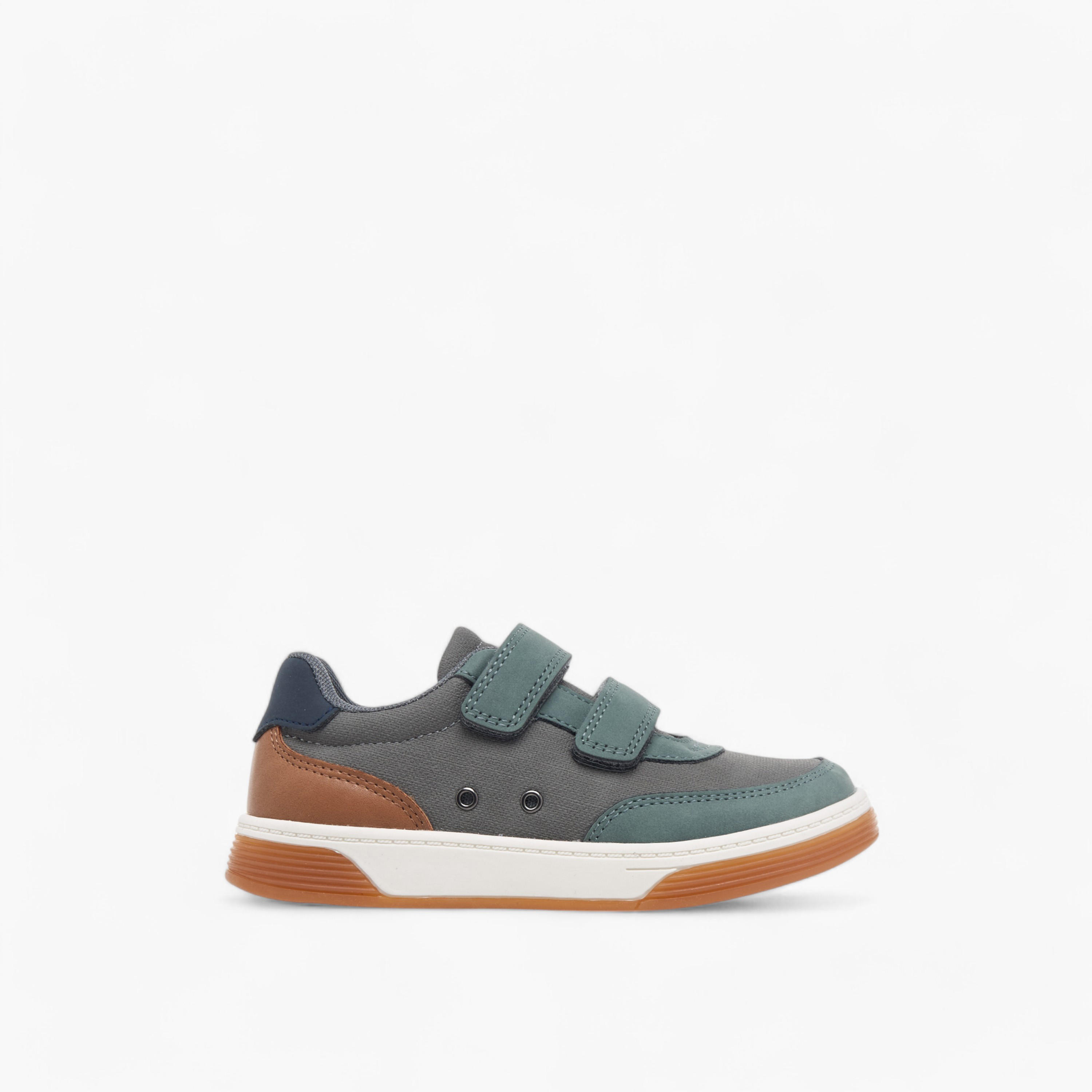 Juniors Colourblock Sneakers with Hook and Loop Closure-boys-shoes-sneakers-image-3
