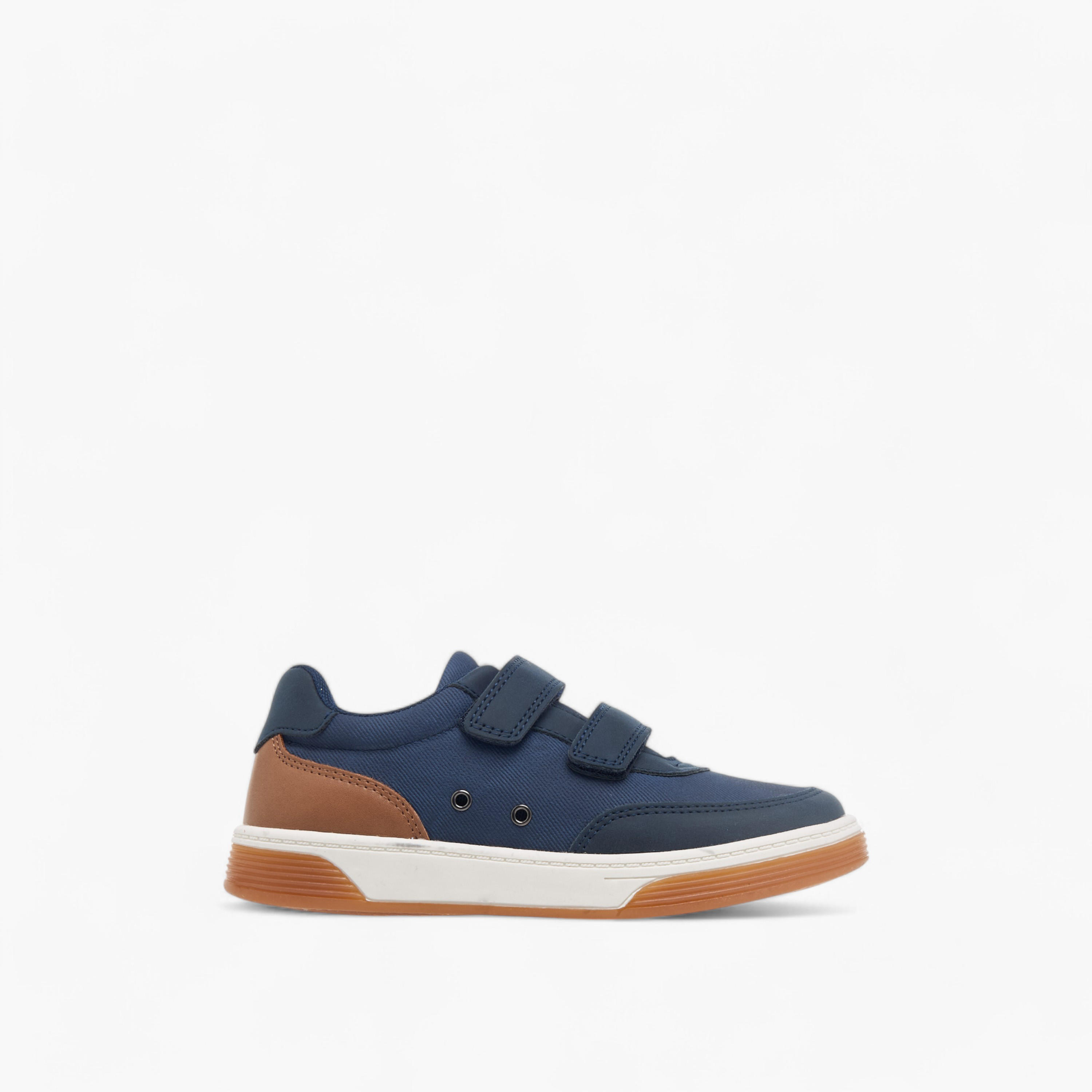 Juniors Colourblock Sneakers with Hook and Loop Closure-boys-shoes-sneakers-image-3
