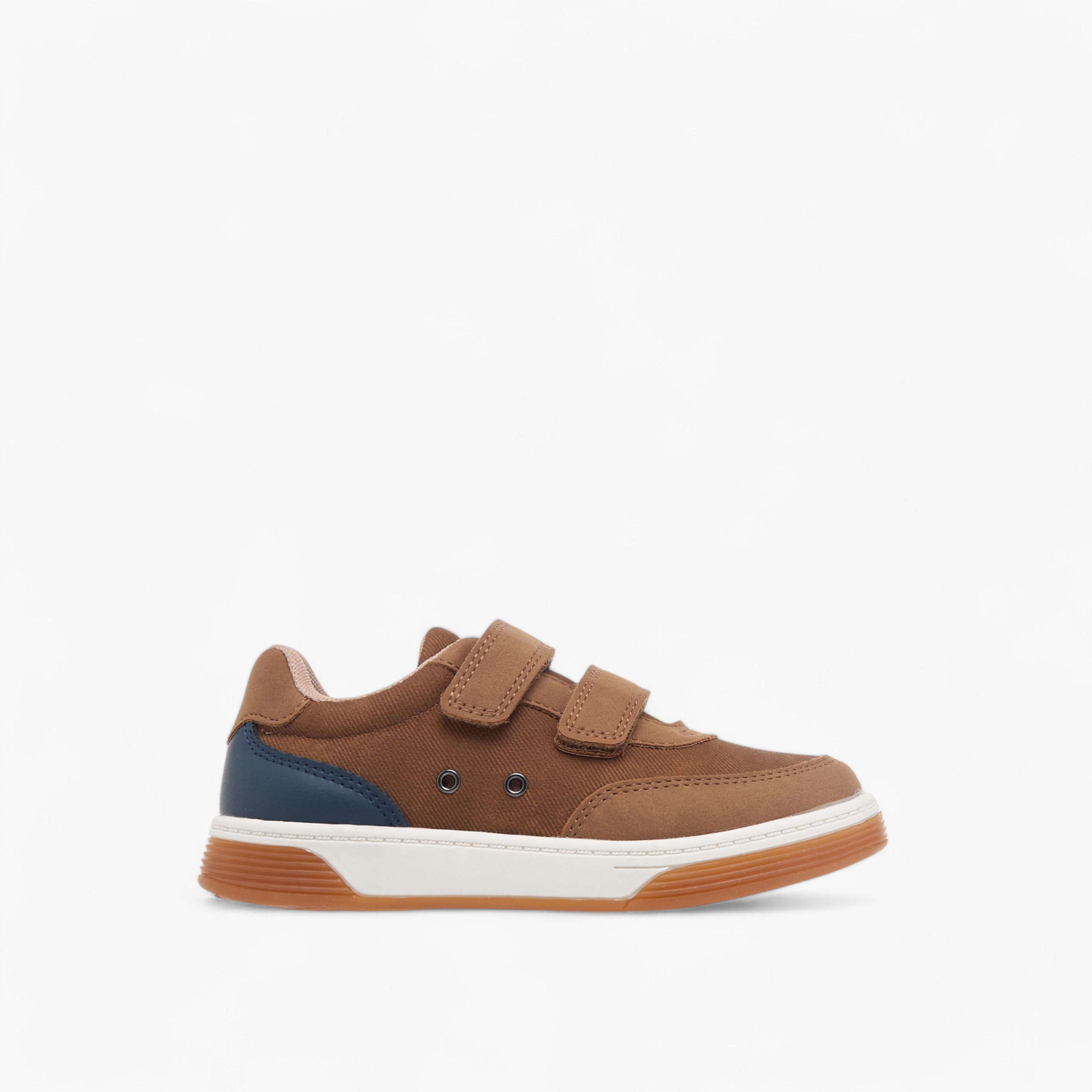 Juniors Colourblock Sneakers with Hook and Loop Closure-boys-shoes-sneakers-image-3