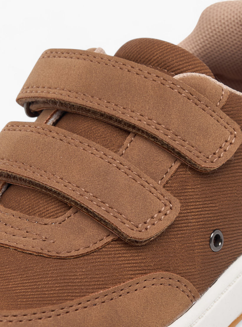 Juniors Colourblock Sneakers with Hook and Loop Closure-boys-shoes-sneakers-image-4