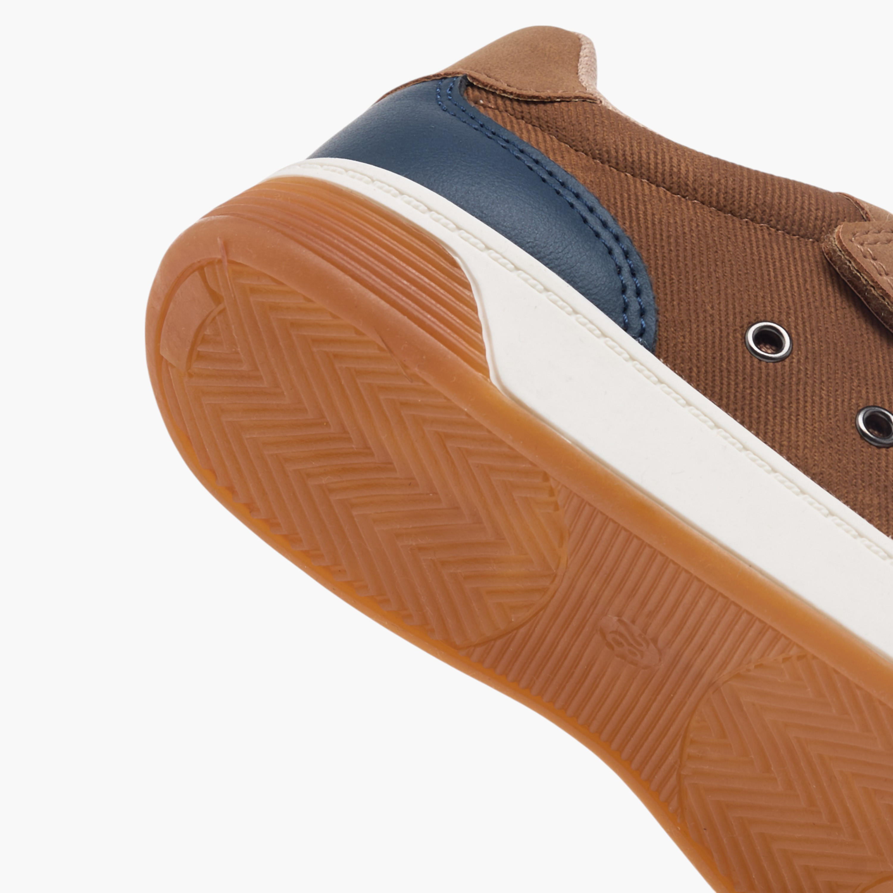 Juniors Colourblock Sneakers with Hook and Loop Closure-boys-shoes-sneakers-image-5