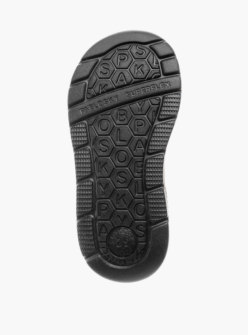 Pablosky Girls' Logo Print School Shoes with Hook and Loop Closure - 203910-Y-girls-shoes-sneakers-image-8