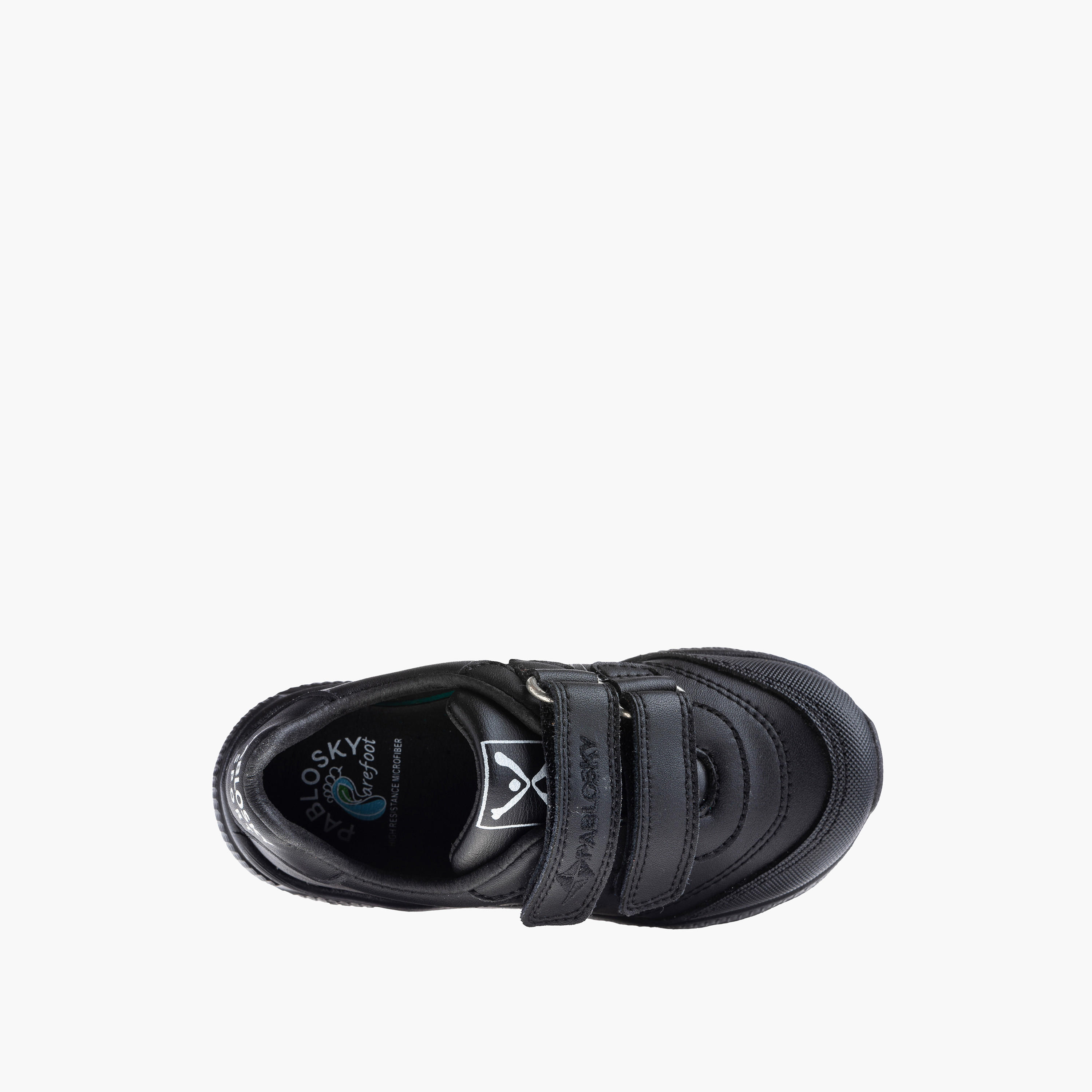 Pablosky Girls' Logo Print School Shoes with Hook and Loop Closure - 203910-Y-girls-shoes-sneakers-image-4