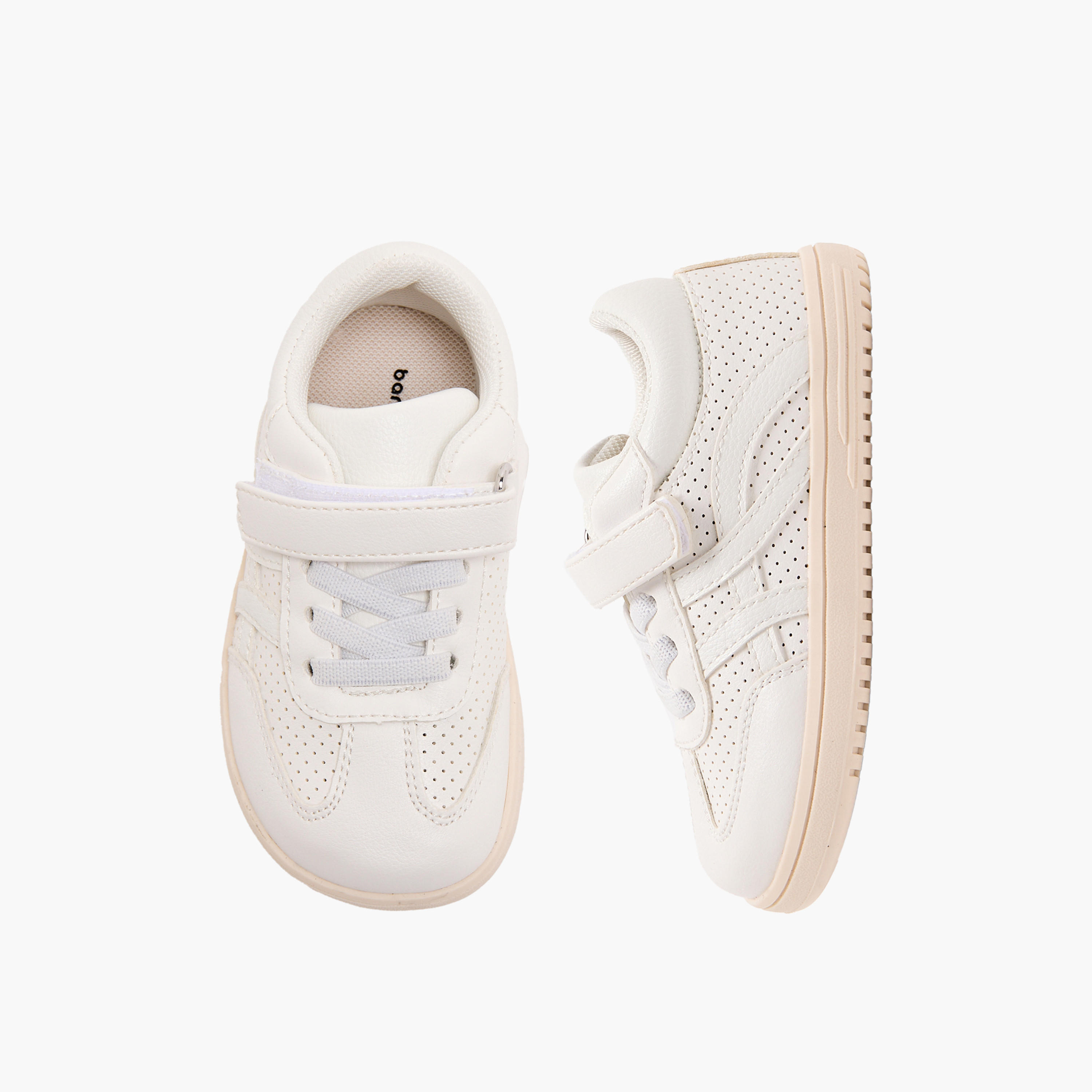 Barefeet Boys Perforated Hook & Loop Ankle Sneakers-boys-shoes-sneakers-image-1