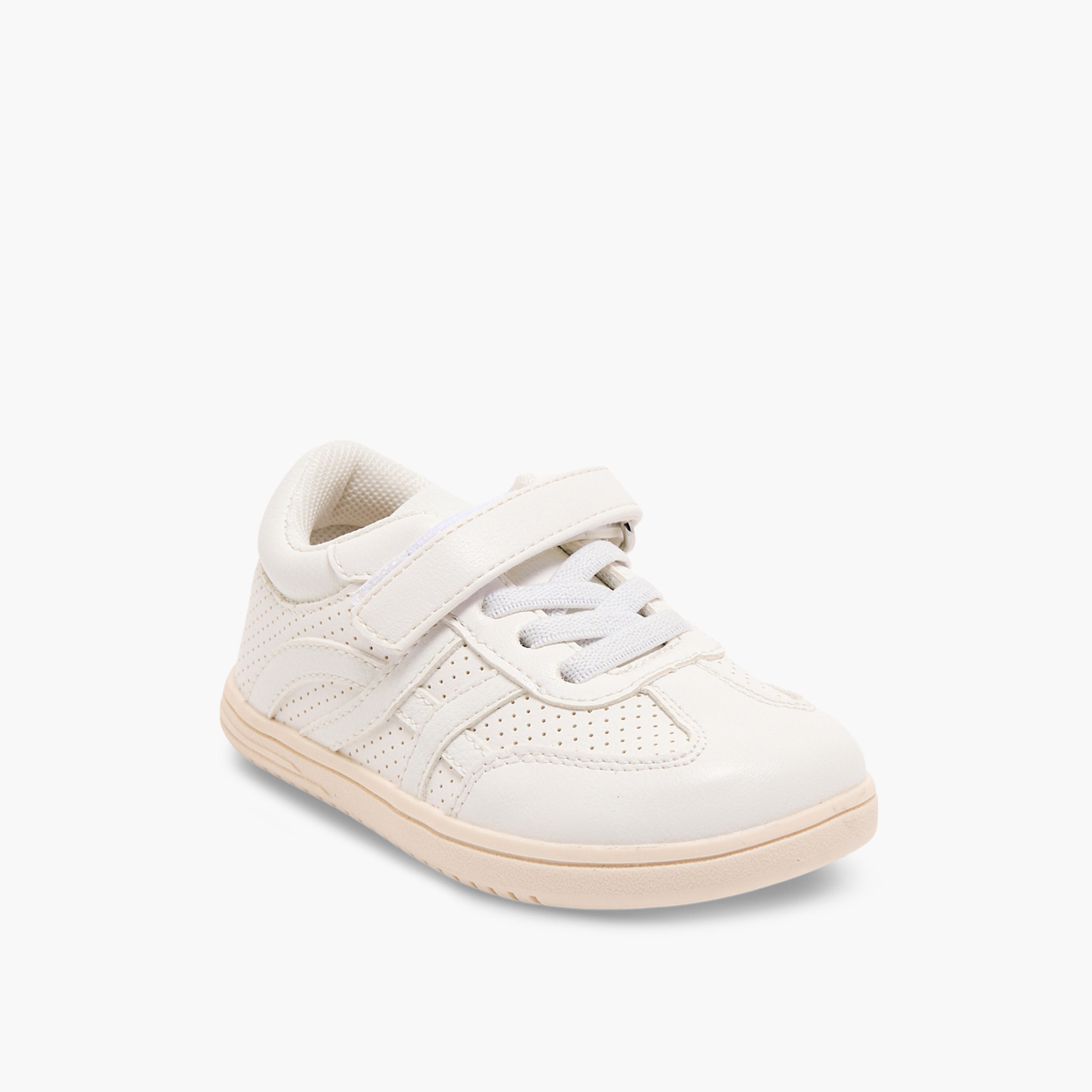 Barefeet Boys Perforated Hook & Loop Ankle Sneakers-boys-shoes-sneakers-image-2
