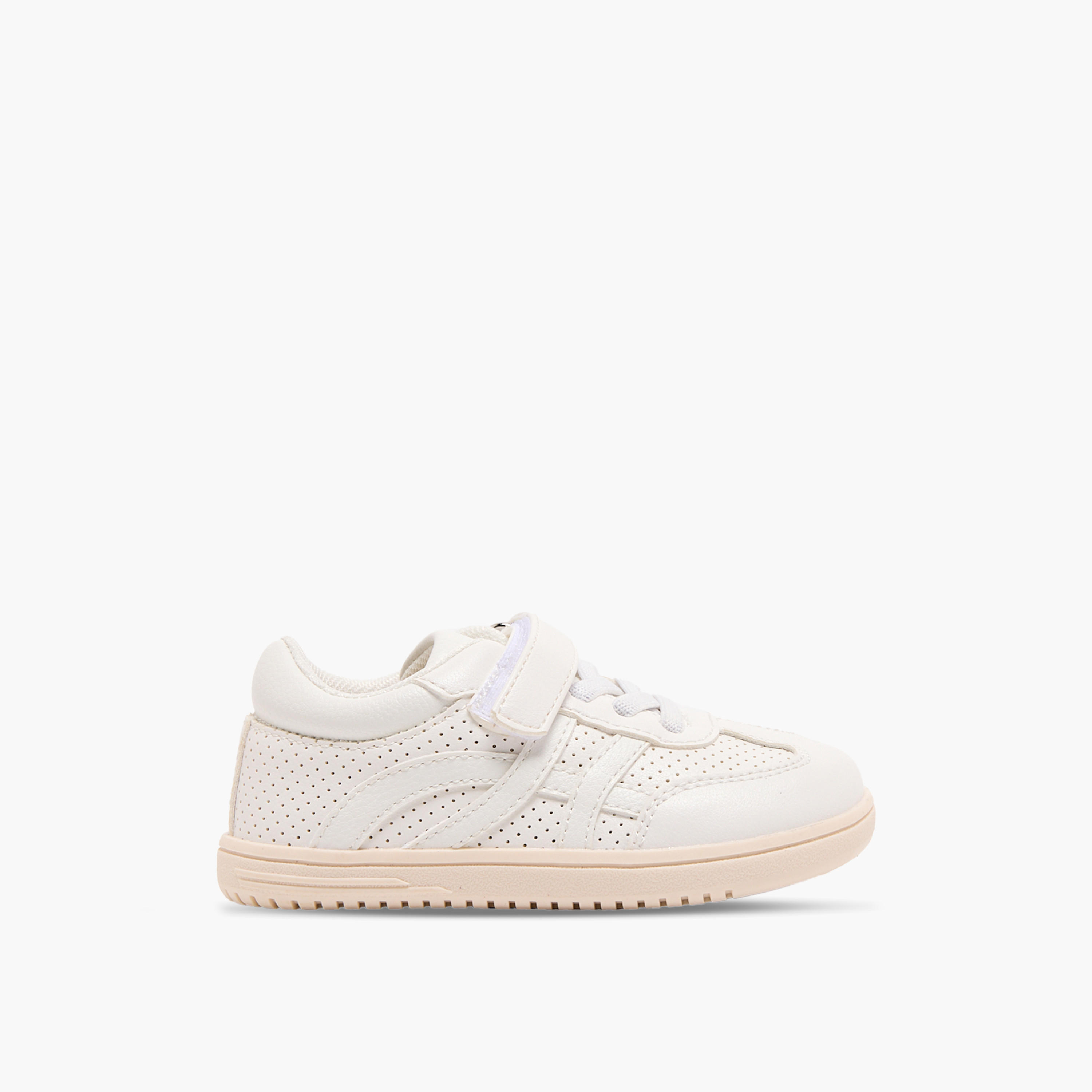 Barefeet Boys Perforated Hook & Loop Ankle Sneakers-boys-shoes-sneakers-image-3