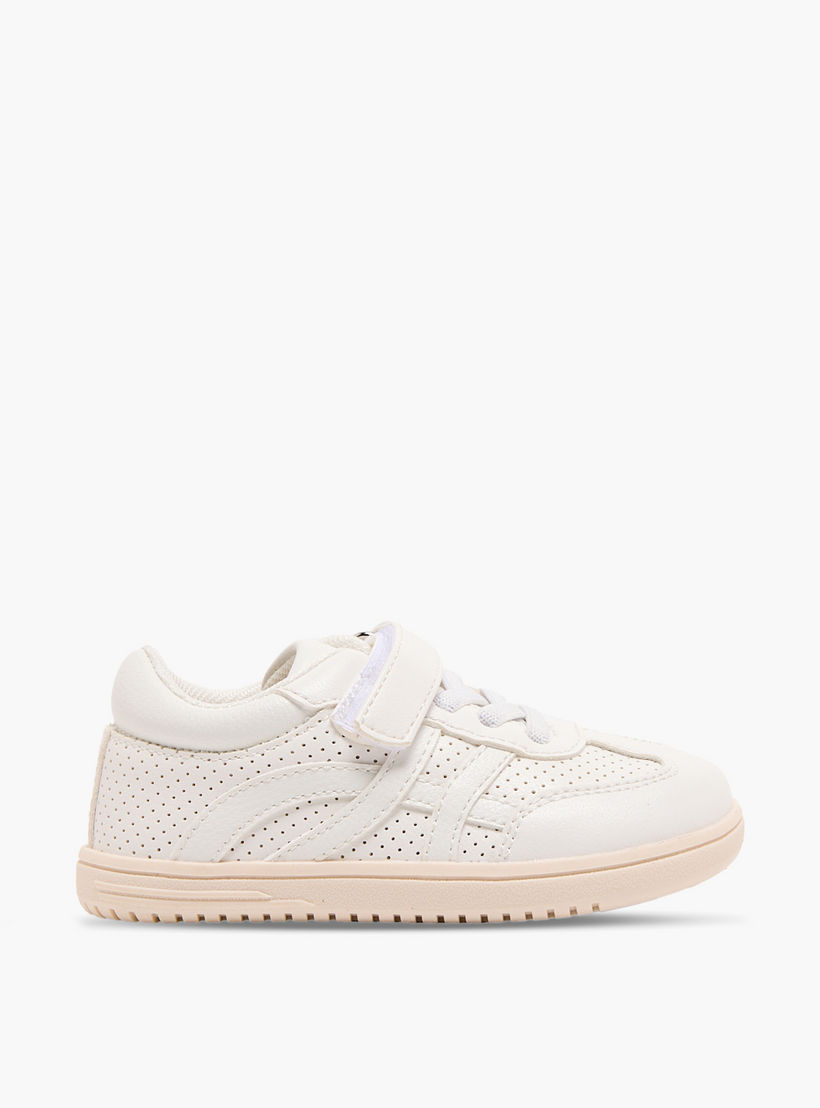 Barefeet Boys Perforated Hook & Loop Ankle Sneakers-boys-shoes-sneakers-image-3