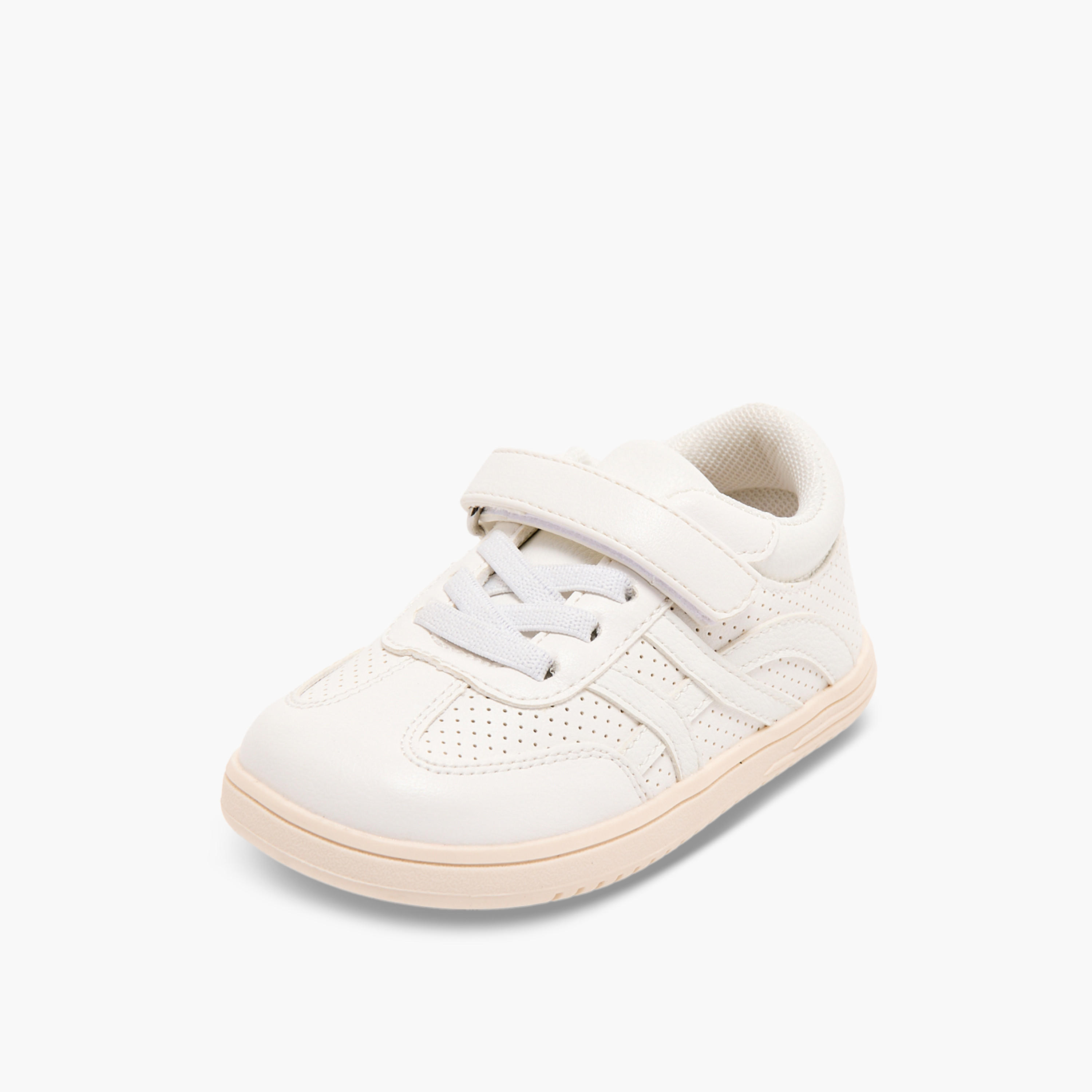 Barefeet Boys Perforated Hook & Loop Ankle Sneakers-boys-shoes-sneakers-image-4
