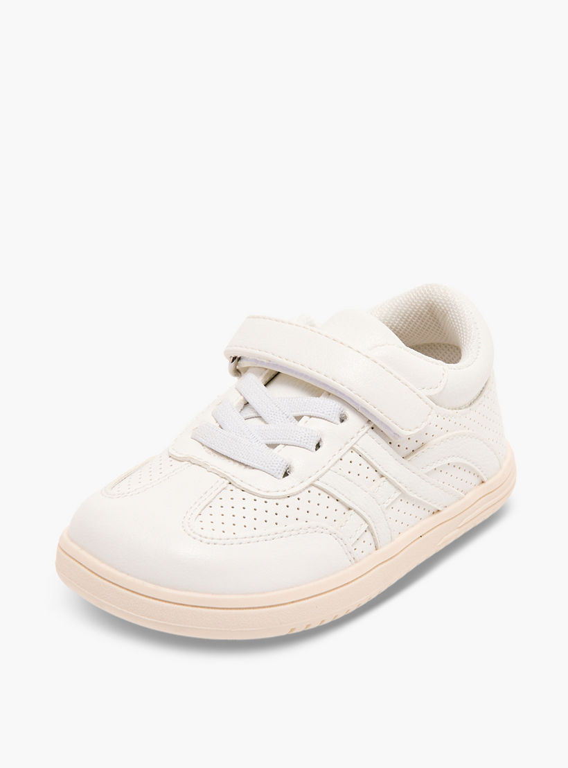 Barefeet Boys Perforated Hook & Loop Ankle Sneakers-boys-shoes-sneakers-image-4