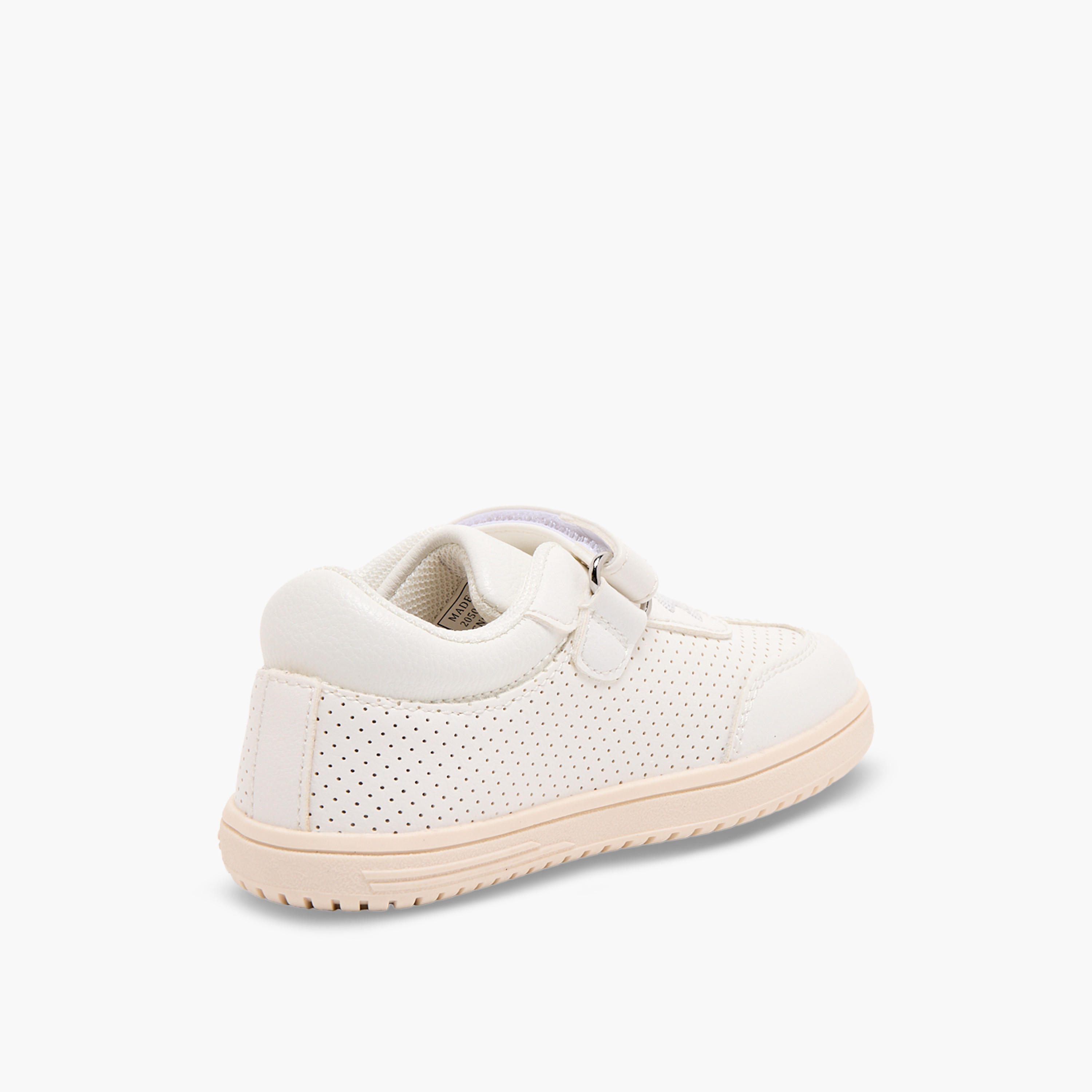 Barefeet Boys Perforated Hook & Loop Ankle Sneakers-boys-shoes-sneakers-image-6