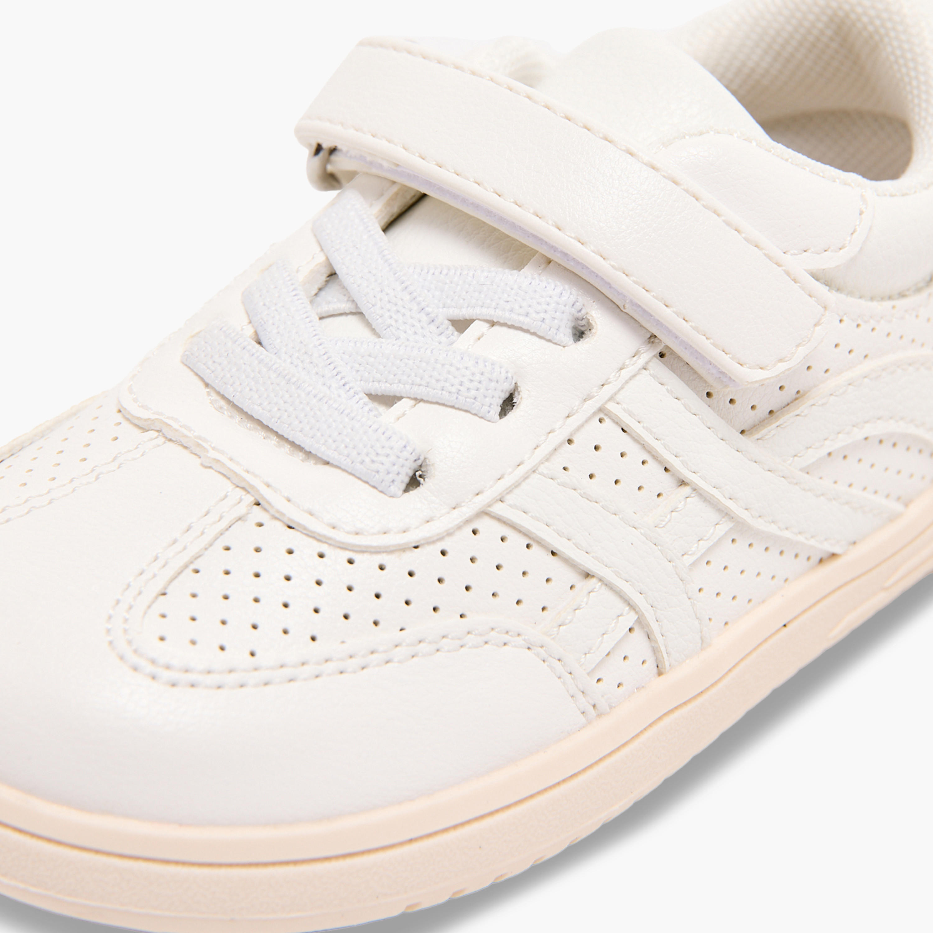 Barefeet Boys Perforated Hook & Loop Ankle Sneakers-boys-shoes-sneakers-image-7