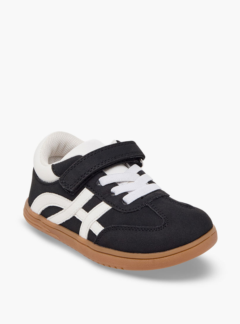 Barefeet Boys Panelled Hook & Loop Ankle Sneakers-boys-shoes-sneakers-image-2