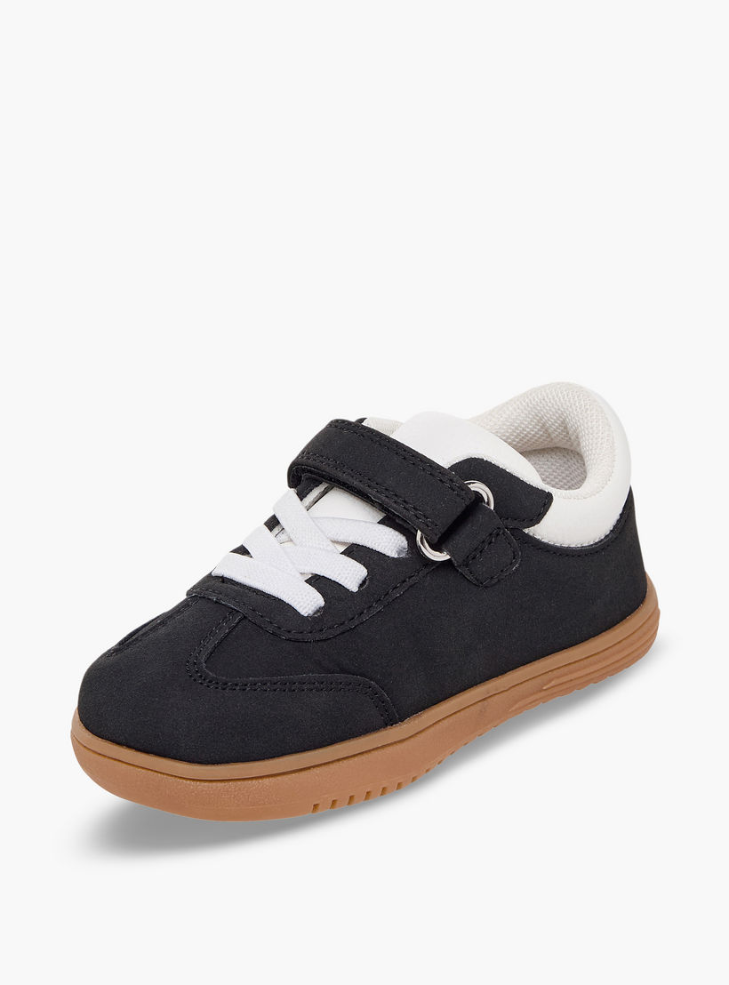 Barefeet Boys Panelled Hook & Loop Ankle Sneakers-boys-shoes-sneakers-image-4
