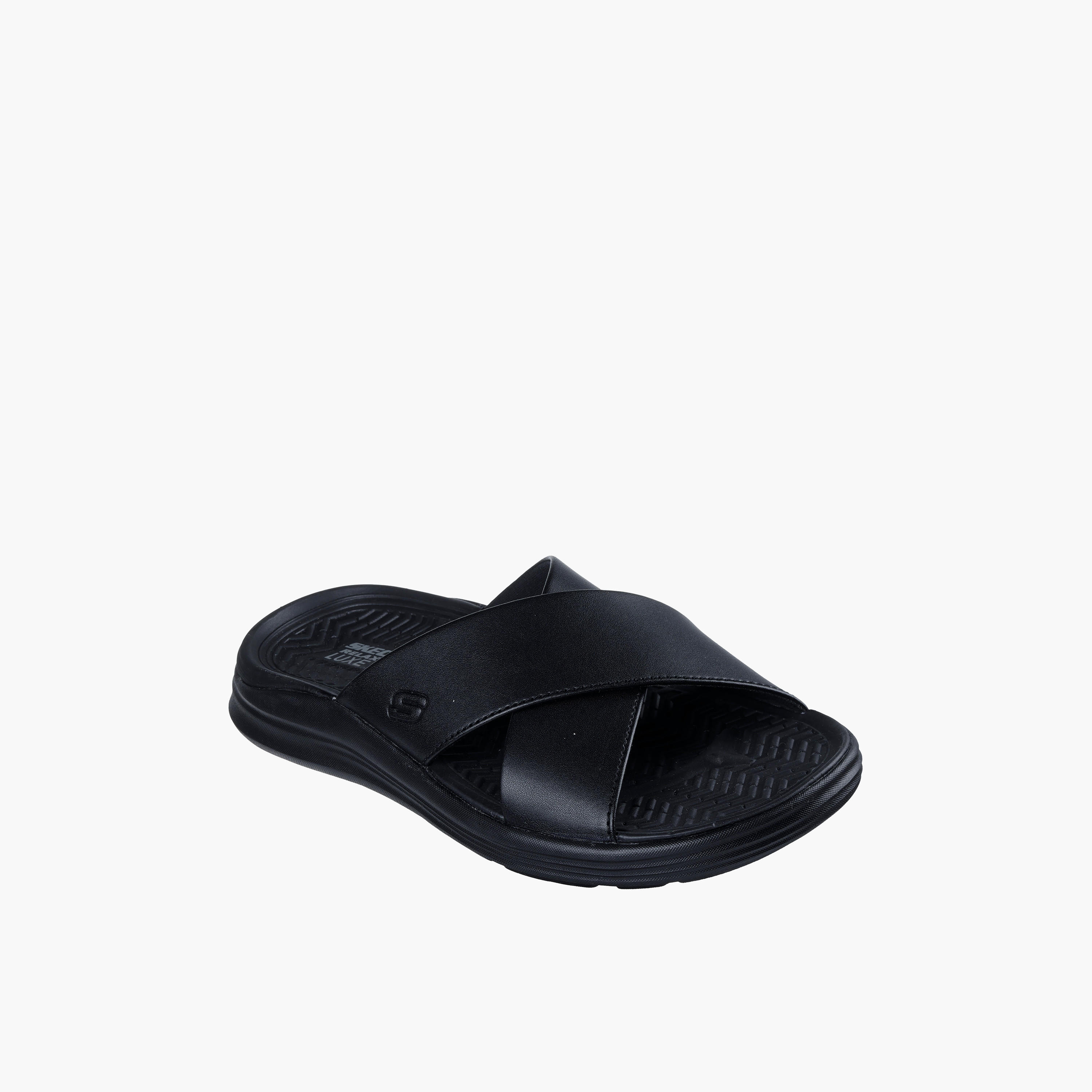 Skechers Men PROVEN SD Leather Cross Strap Sandals-sports-men-shoes-image-1