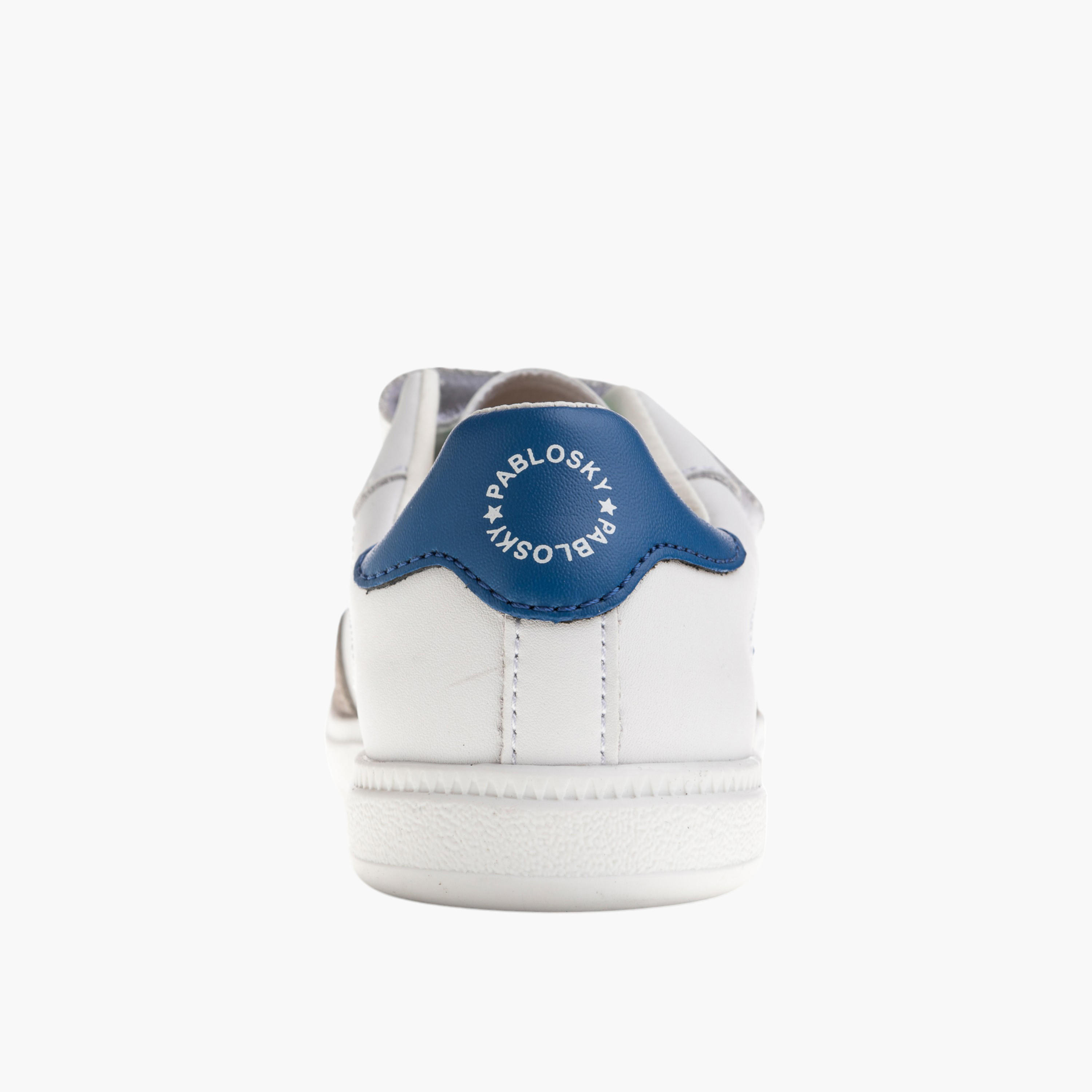 Pablosky Kids' Textured Sneakers with Hook and Loop Closure-boys-shoes-schoolshoes-image-3