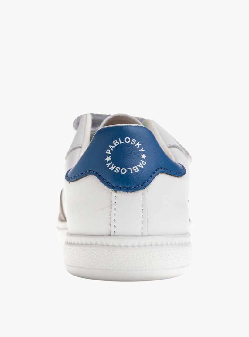 Pablosky Kids' Textured Sneakers with Hook and Loop Closure-boys-shoes-schoolshoes-image-3